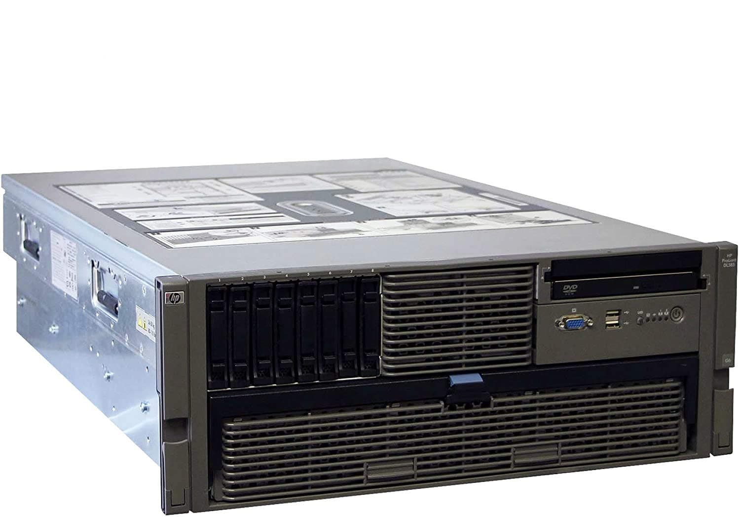 HP SERVER Proliant DL585 G6 Rack SFF CPU 4xOPT8439 RAM 208GB RAID P410-512wB 2xPsu Without HDD Trays (Certified Refurbished)
