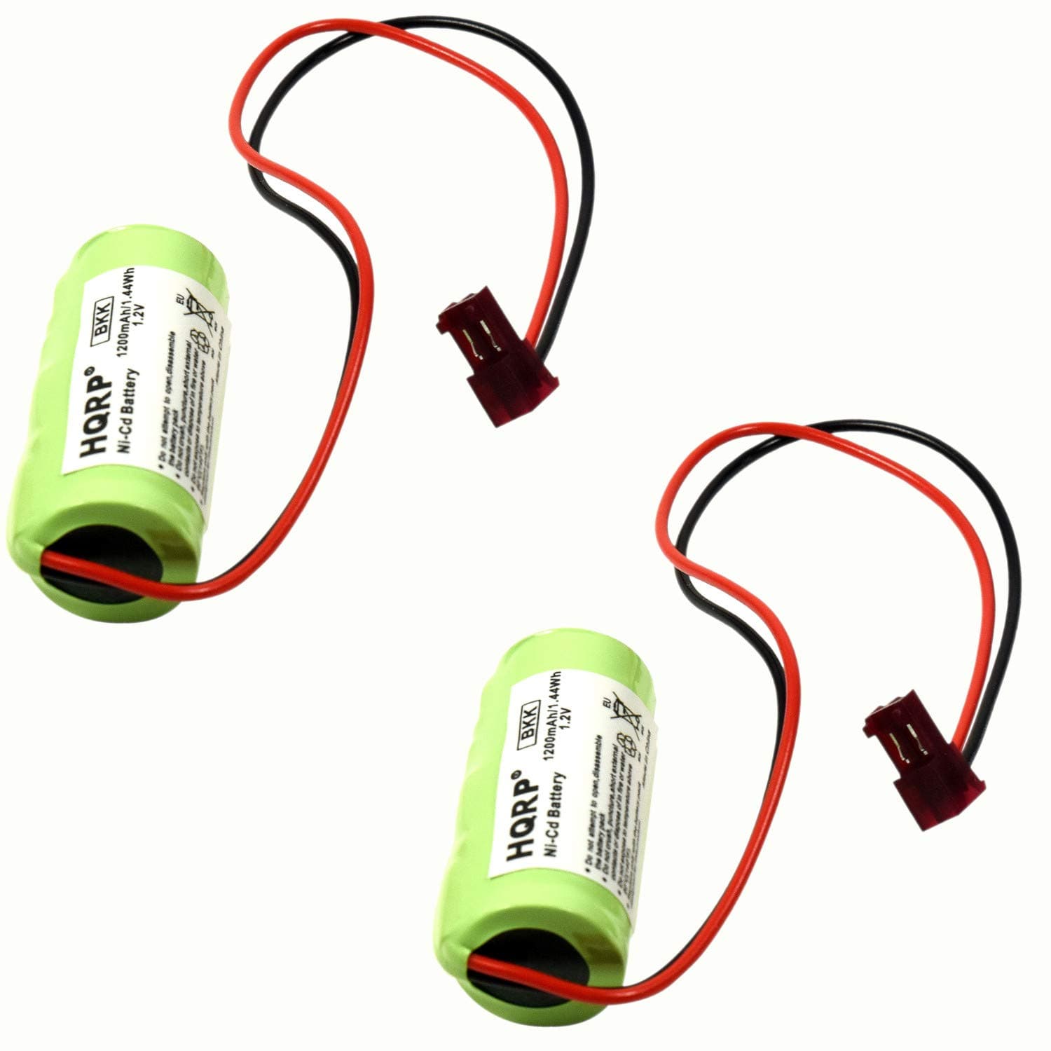 2-Pack Emergency Exit Light Battery Compatible with Lithonia ELB1P201NB ELB1P201N2 ELB1P2901N ELB1P201N ANIC1493 Lithonia 1009S00-MZ ELB0320 Grainger 4WT20 OSA212 NIC1169 EBE-33 NiCad 1200mAh