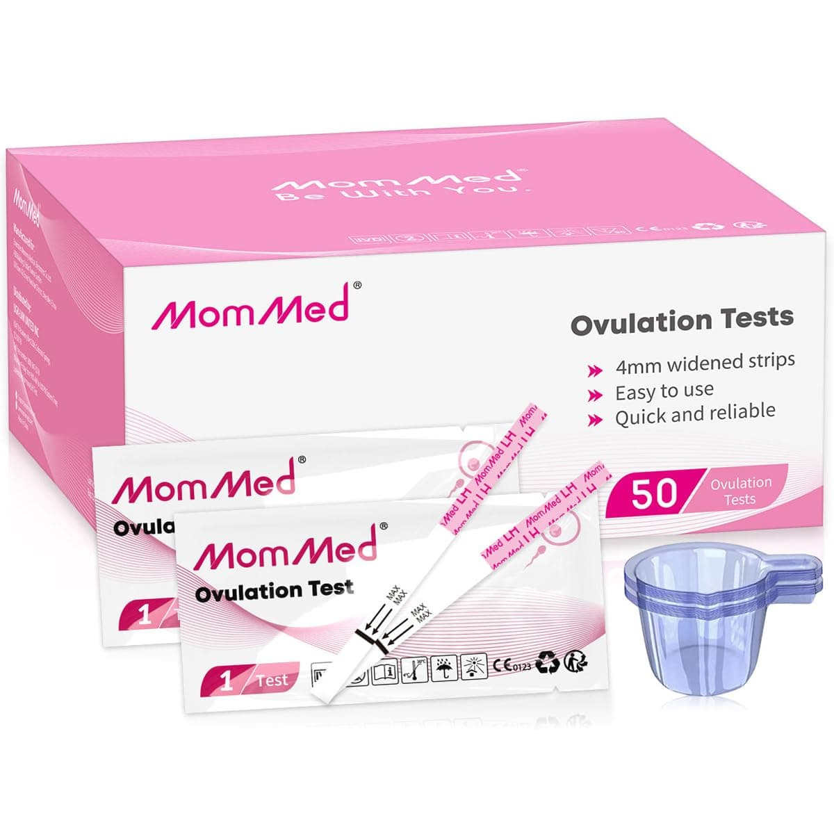 - Ovulation Test Strips, 50 LH Ovulation Predictor Kit with 50 Collection Cups, Accurately Track Ovulation Test, High Sensitivity Result for Women Home Testing