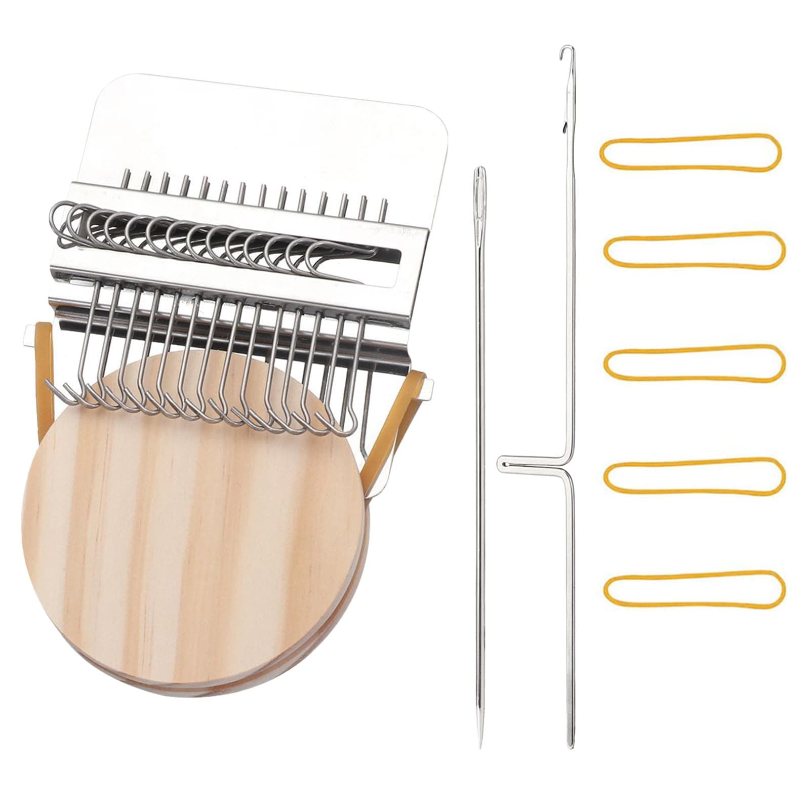 Small Loom Speedweve Type Weave Tool,darning Loom Quickly Mini Mending Convenient Darning Loom for Mending Jeans Socks Clothes Loom Machine Makes Beautiful Stitching Diy Weaving Arts (14 Hooks)