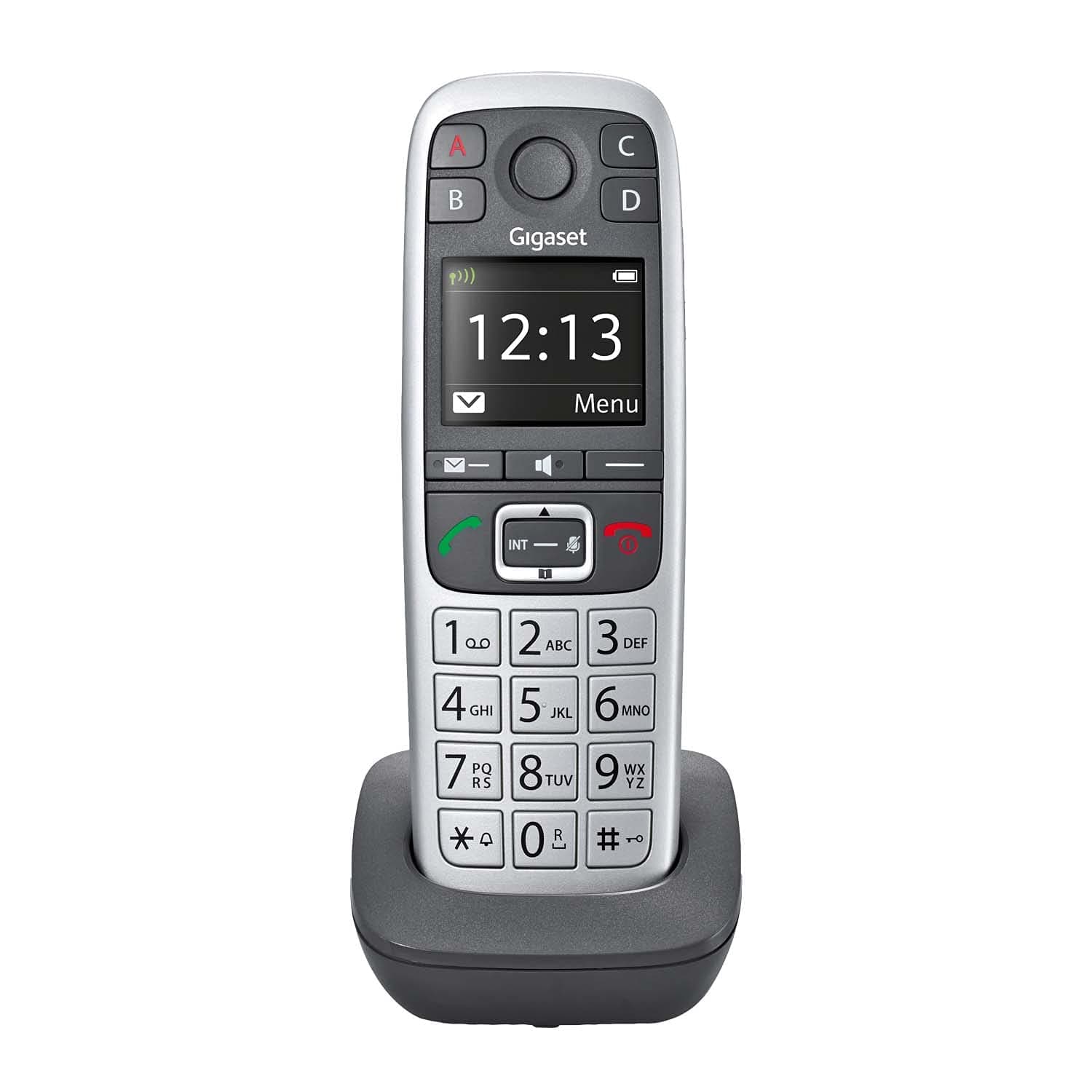 E560H – Additional Handset for Cordless Senior Phone, SOS- Function, Landline Phone, Volume Amplification (Platinum, Pack of 1)