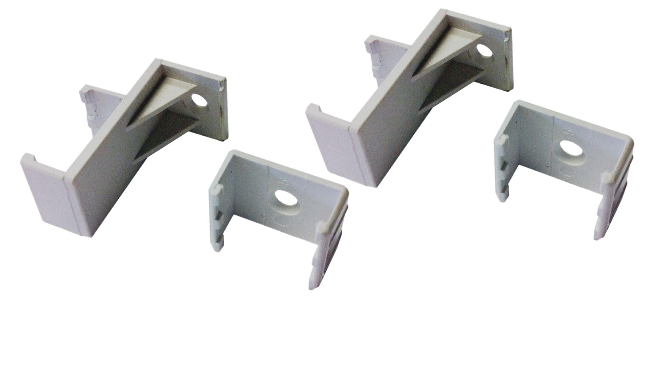 Selectric T4-Bracket Fixing Mounting Bracket Clips for T4 Fluorescent Under Cabinet Light, Pack of 2
