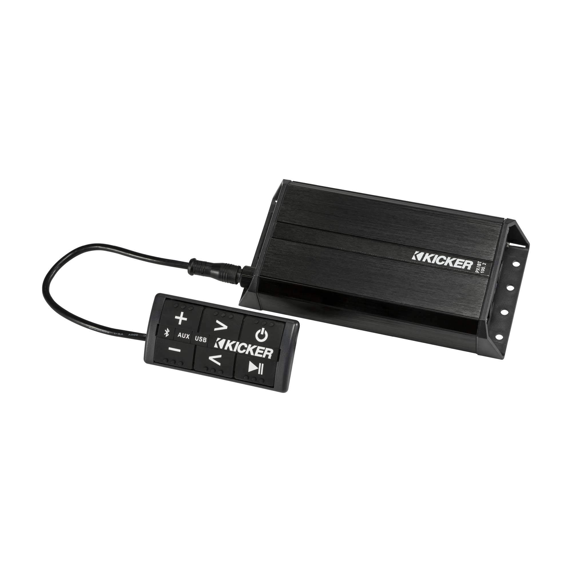 Kicker PXIBT100.2-2x50-Watt Full-Range Amplifier/Controller w/Bluetooth Interface