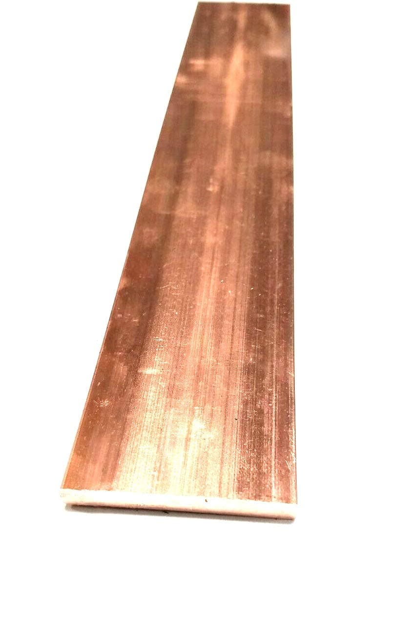 Copper 110 Flat Bar 1/4" x 2" x 12"-Long ->.25" x 2" Copper Bus Bar