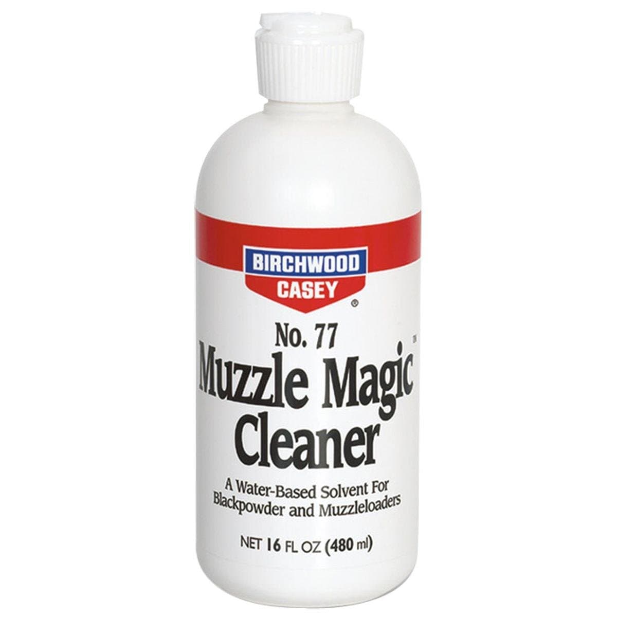 Muzzle Magic No.77 Gun Cleaner with Flip Top | Fast-Acting Water-Based Black Powder Solvent for Rust Prevention, 16oz Bottle