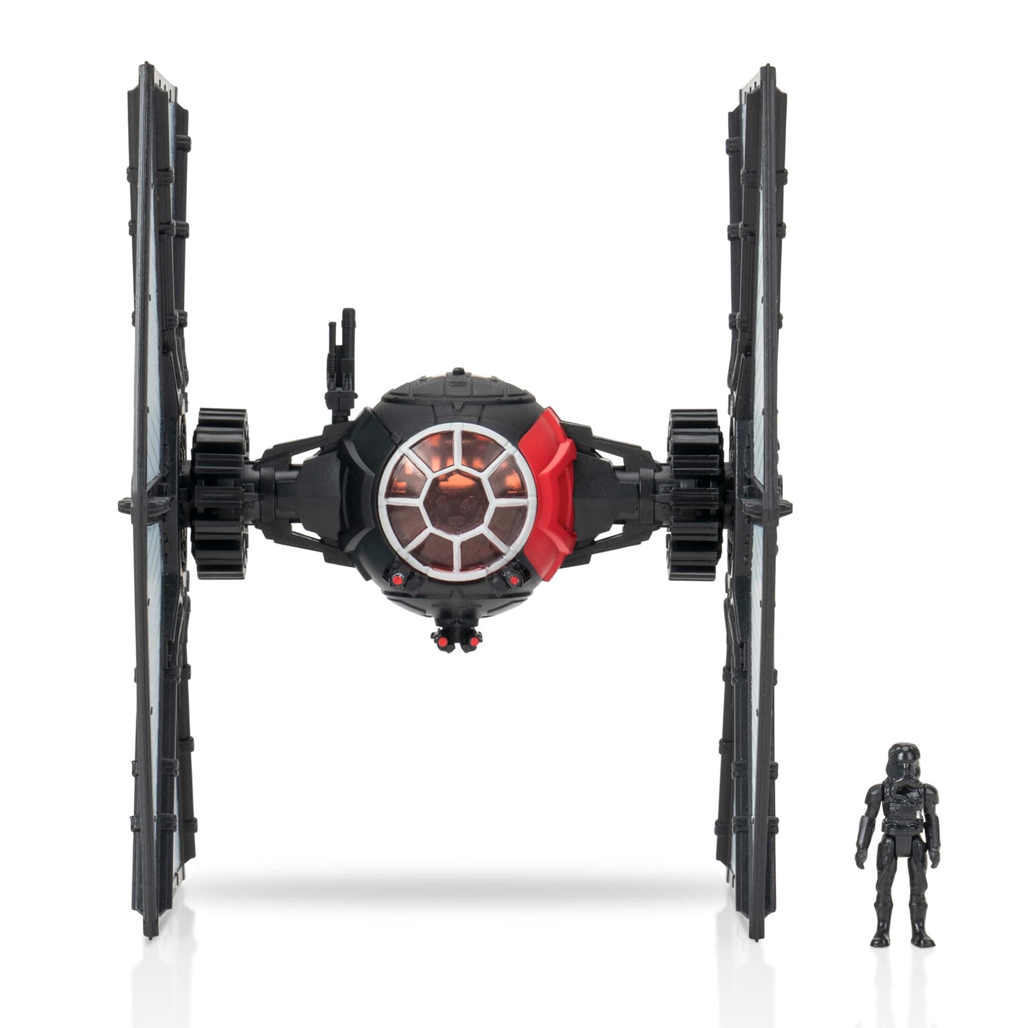 Star Wars Micro Galaxy Squadron First Order Special Forces Tie Fighter - 5" vehicle with removable wings, rotating turret and 1" micro figure accessories