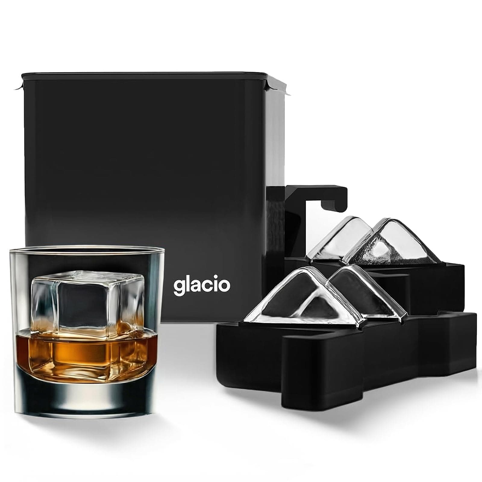 Clear Ice Maker Set – Crystal Clear Ice Ball & Cube Molds for Whiskey and Cocktails | Dilution-Free Directional Freezing Design | Easy Removal