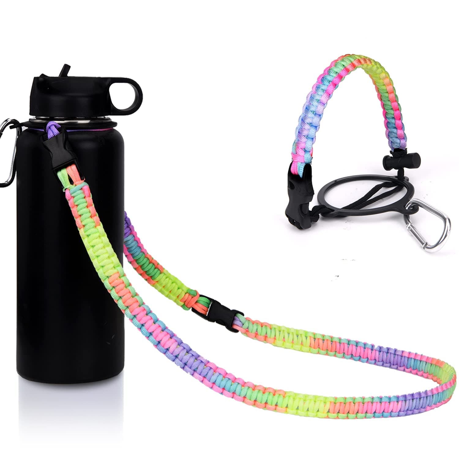 Paracord Handle with Shoulder Strap for Hydro Flask Bottle Strap