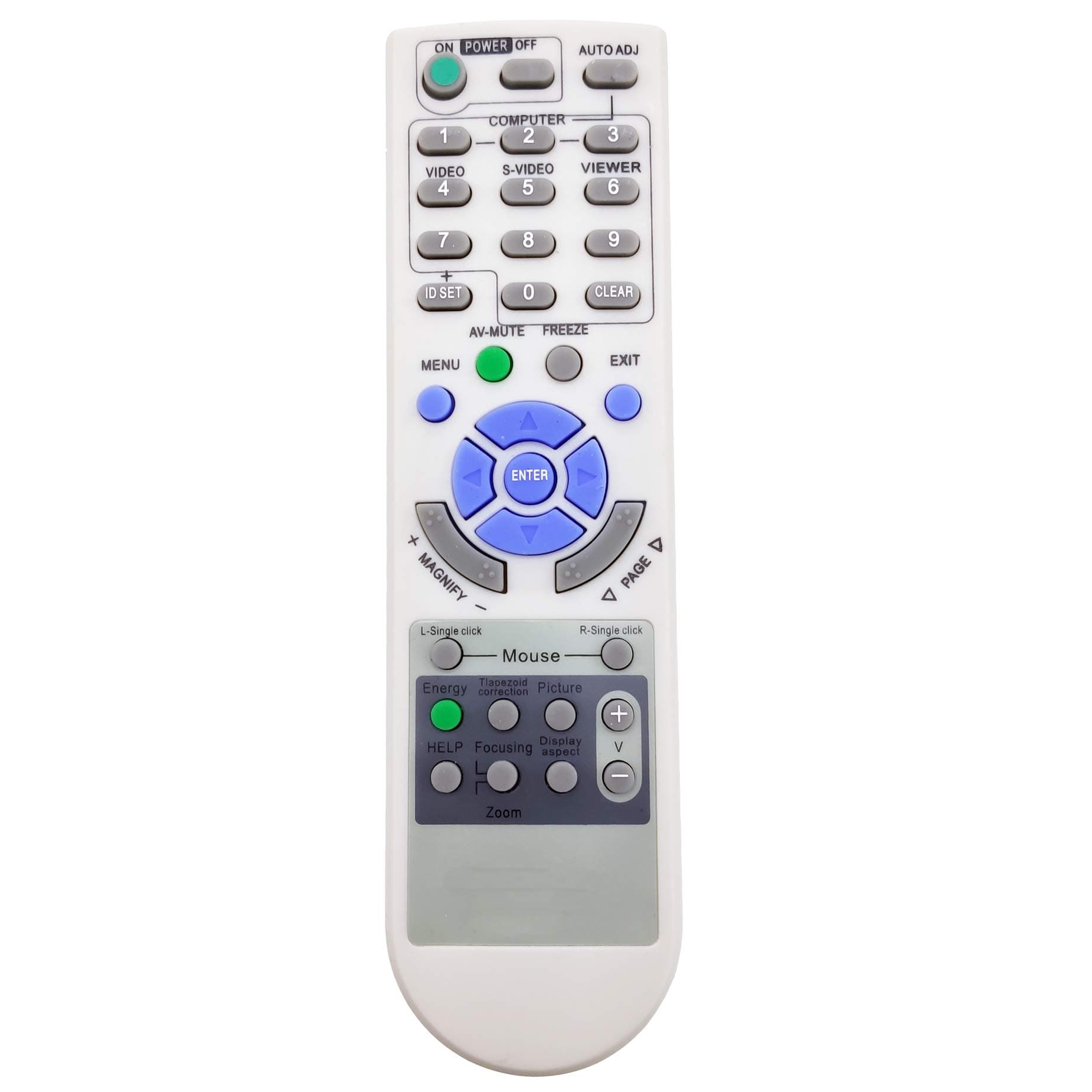 RD-443E/ RMT-PJ30 Projector Remote Control for NEC NP110, NP115, NP1200, NP210, NP215, NP216, NP2200, NP3200, NP43, NP54, NP63, NP64, V230, V230X, V260, V260R, V260W, V260X, V300W, V300X