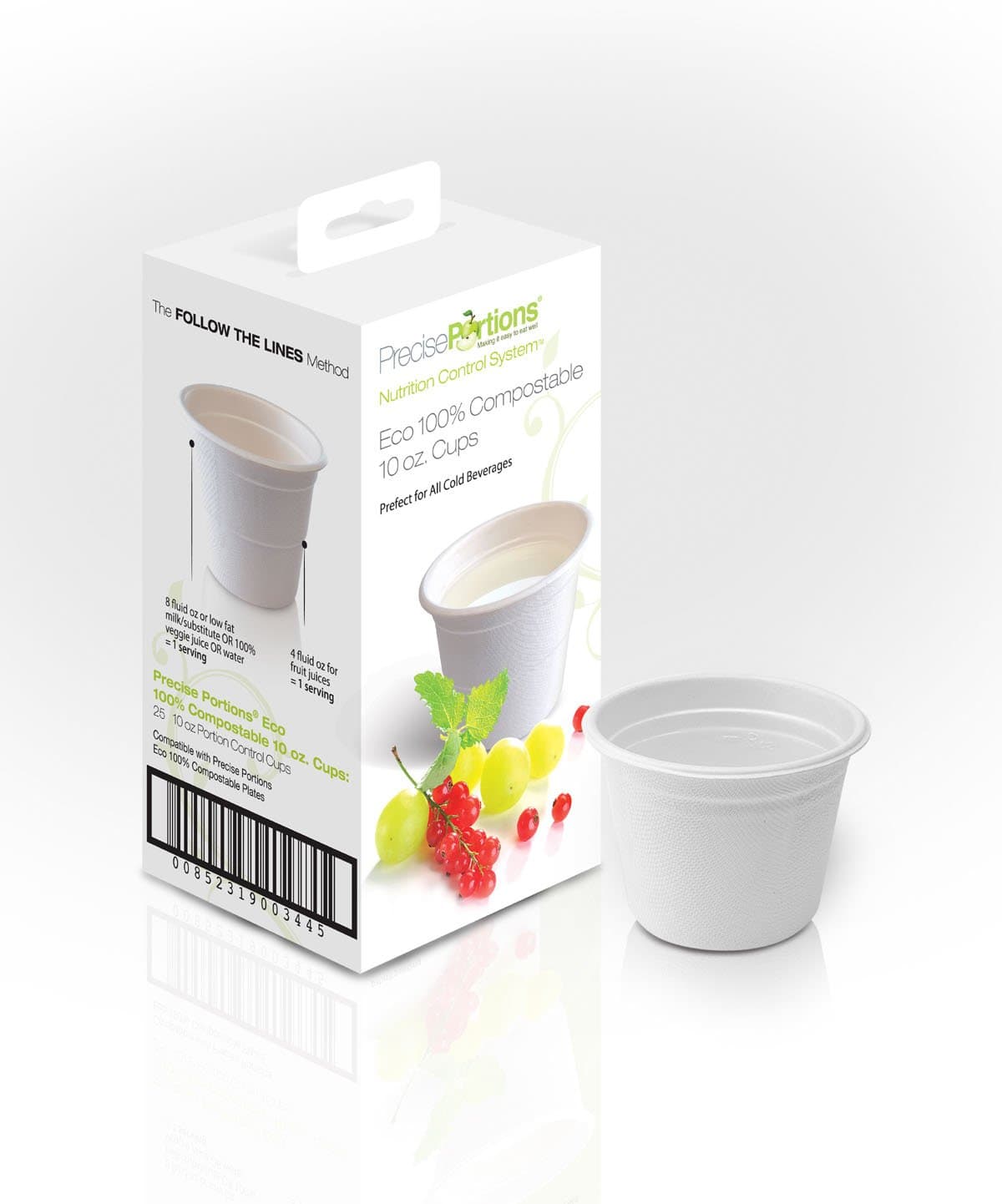 Precise Portions Compostable/Disposable Coffee Cups for Portion Control and Weight Loss