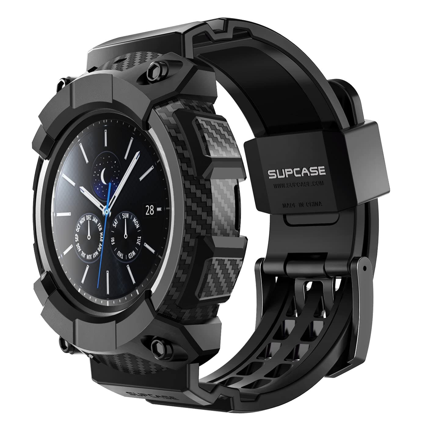 SUPCASE [Unicorn Beetle Pro Series] Rugged Protective Case with Strap Bands for 45 mm Galaxy Watch 3 (2020 Release) - Black