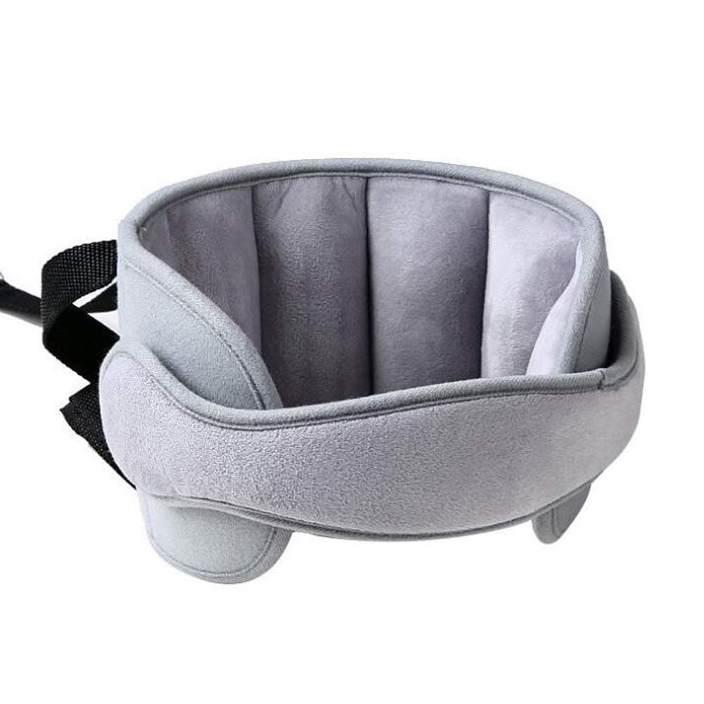 Baby Car Seat Head Support Band - Comfortable Head & Neck Pillow Support, AdjustableCar Seat Neck Relief, Grey