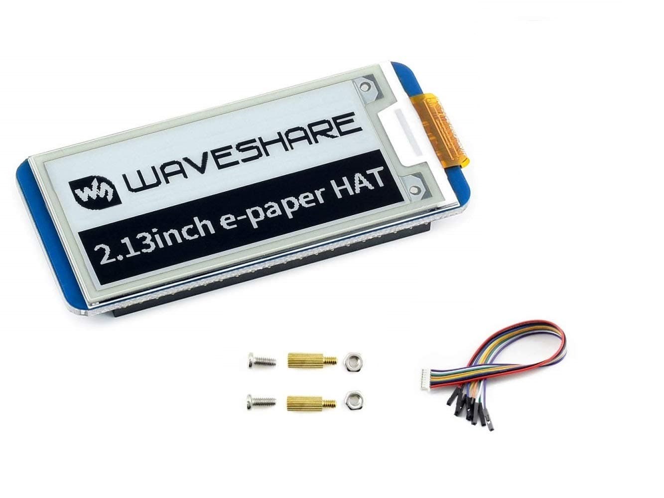 Waveshare 2.13 inch E-Paper Display Hat V4 Version 250 x 122 Resolution 3.3V/5V Two-Color e-Ink Display epaper Screen for Raspberry Pi Zero/Zero W/Zero WH/3B/3B+/4B, Partial Refresh, SPI Interface