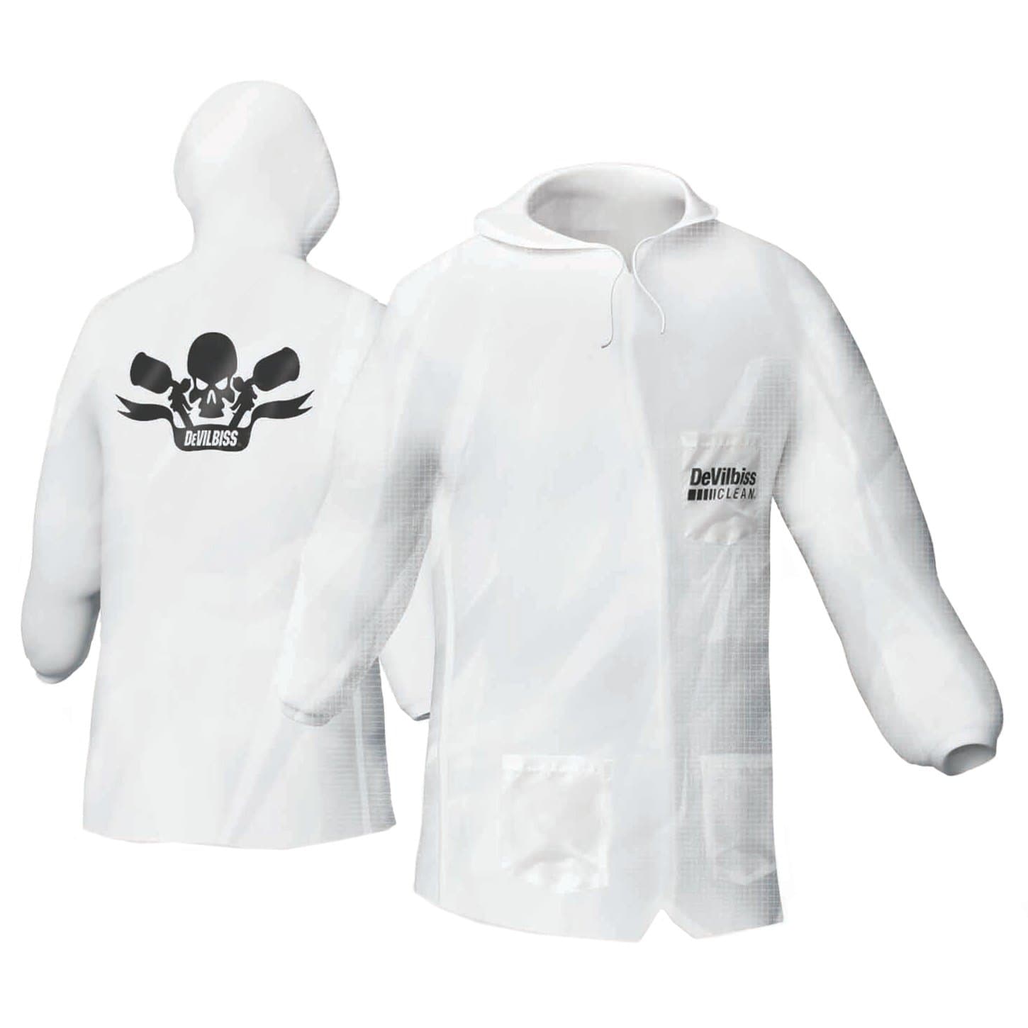 DeVilbiss DEV-803665 Reusable Lab Coat With Pullover Hood - Large