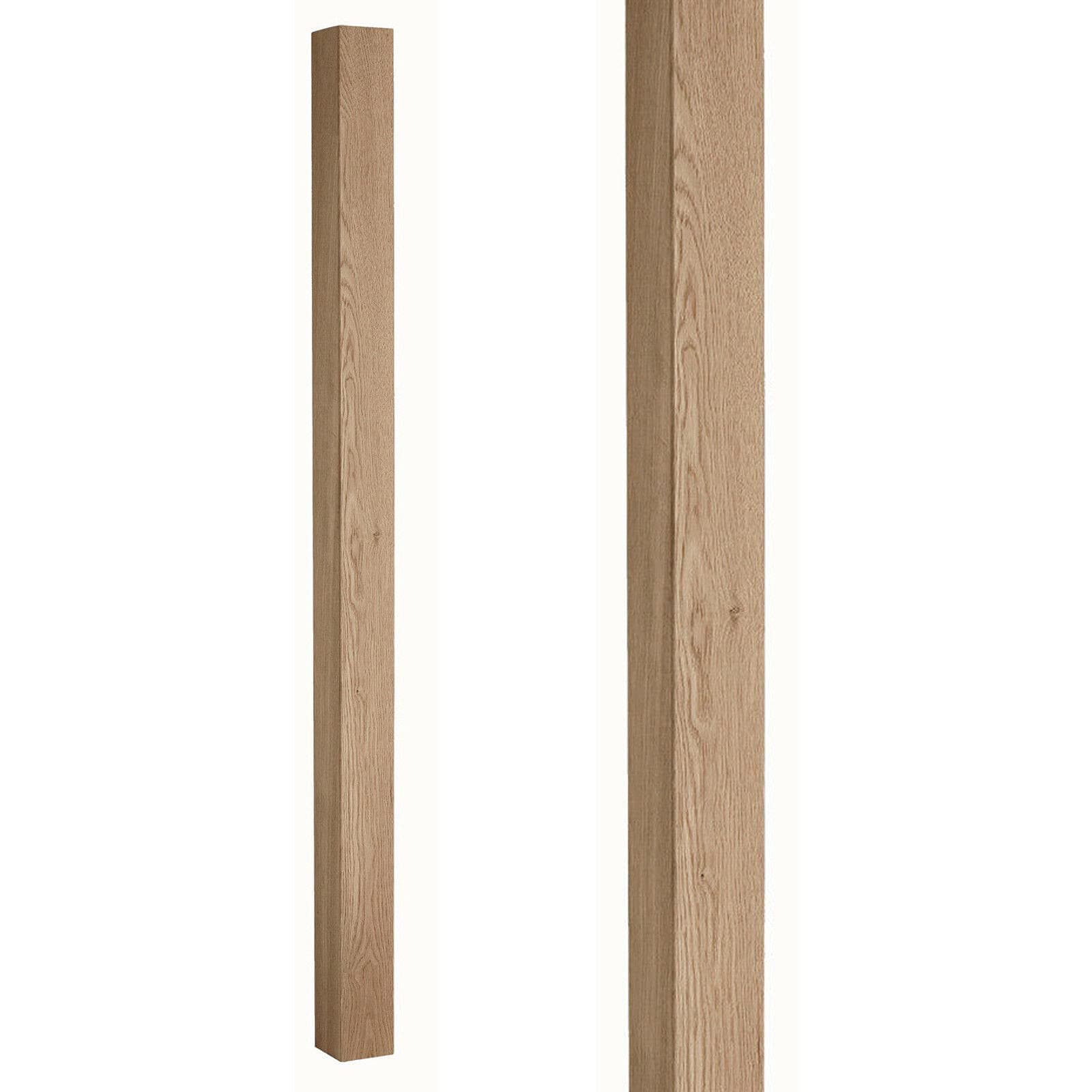 1500mm Plain Square Oak Newel Post (1500mm Half Post)