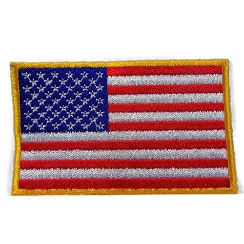 USA Flag Patch Standard Embroidered Iron on Patch 3"x2"