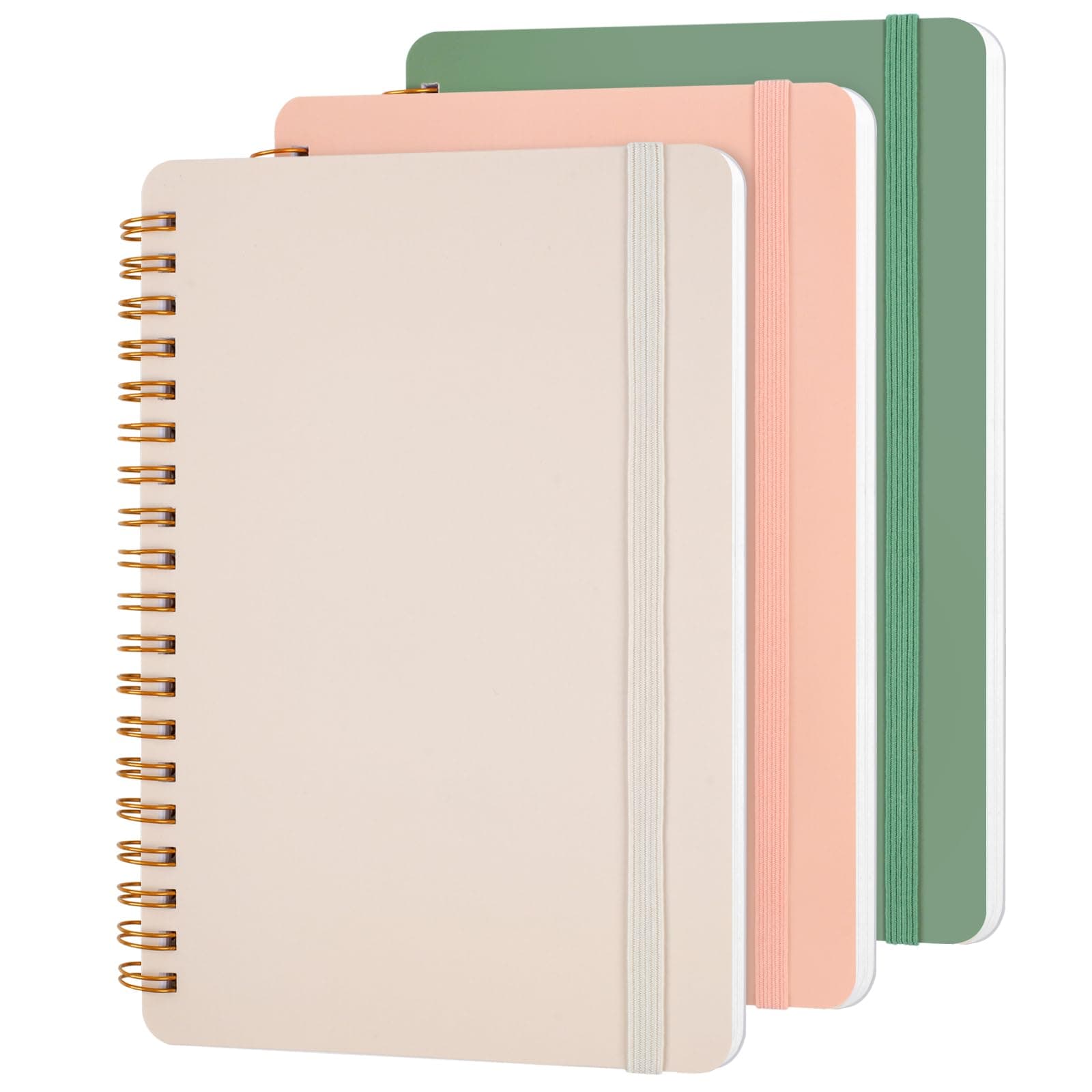 Utron 3 PCS Small Spiral Notebook 5x7, Notebooks for Note Taking, Morandi Spiral Journal Notebook, Work Notebook Small Notebooks 5x7 with Strap, Cute Notebooks for Women 70 Sheets/Note Books