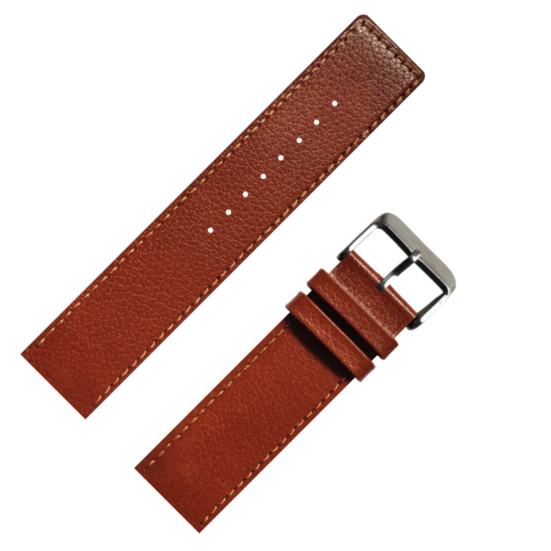 DBLACK ''ATOR'' Thin Strap, Pebble Design, Leather Watch Strap // For 18mm, 20mm, 22mm, 24mm, or 26mm Watch Belt (Choose Your Size & Color)