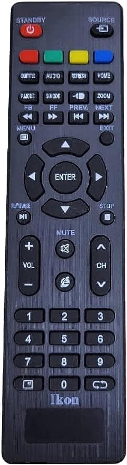 Replacement remote control,Compatible with IKON Smart LCD LED TV: universal remote control, fit for remote control