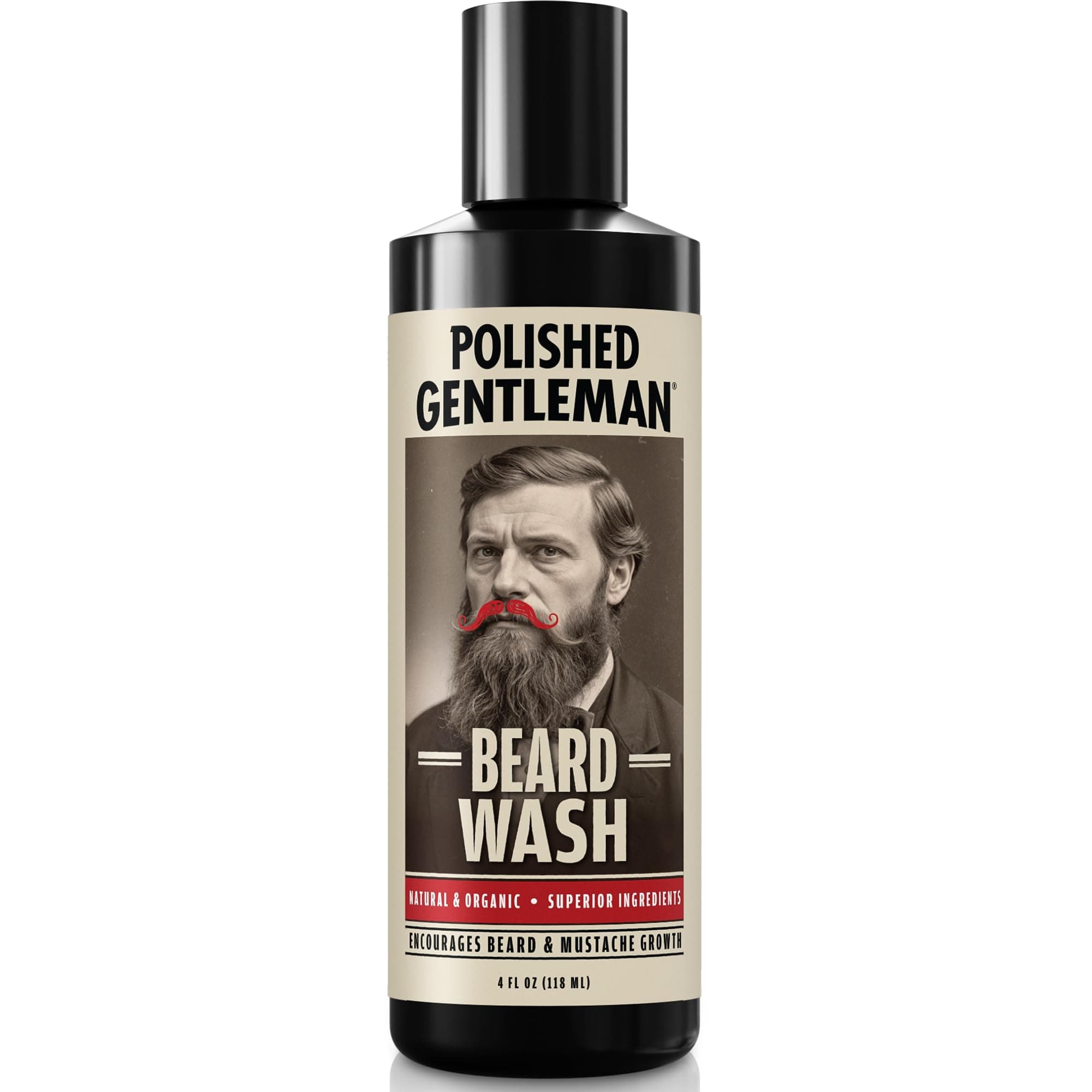 Refreshing Beard Shampoo and Face Wash with Peppermint Tea Tree and Argan Oil - for Thicker and Softer Beard (4oz)