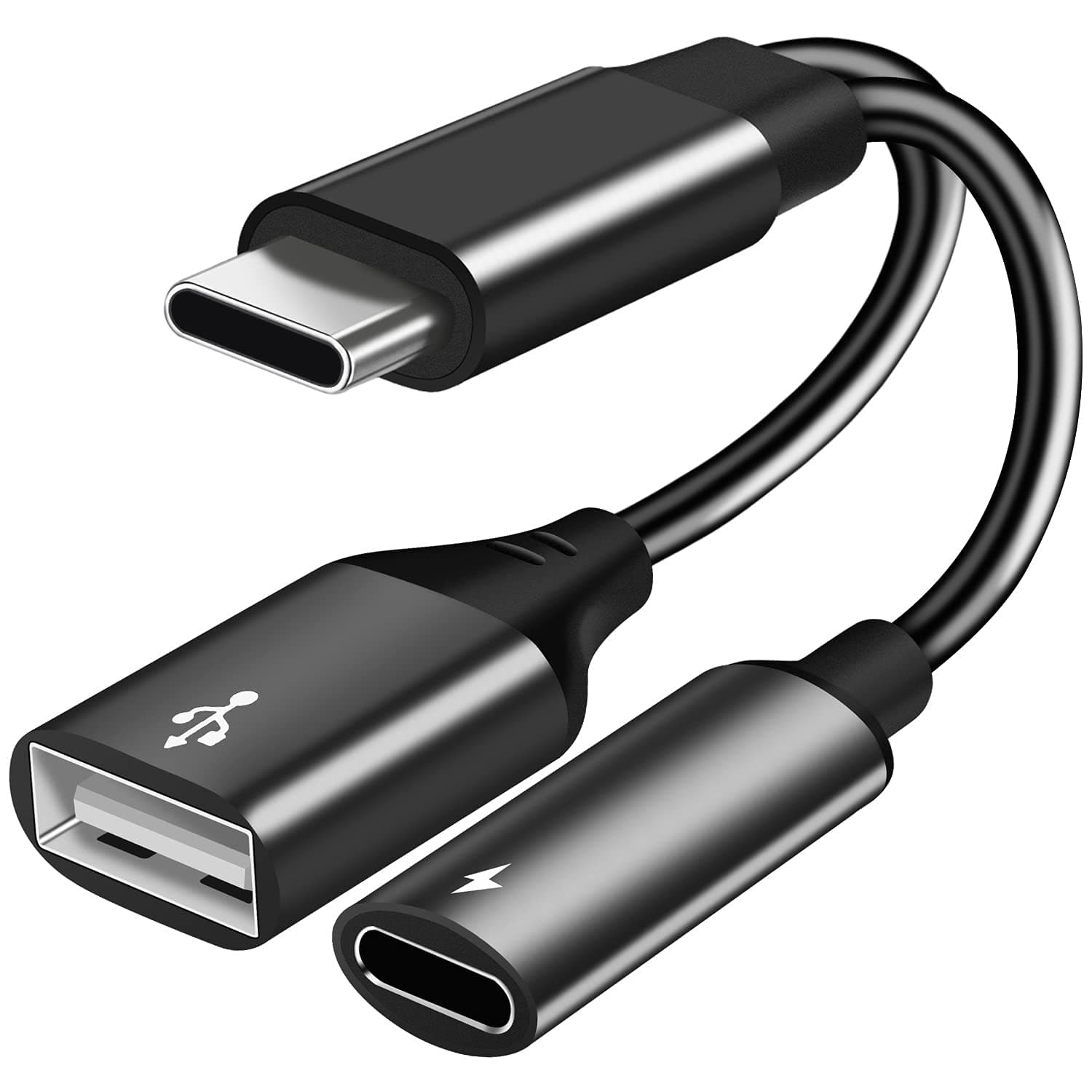 USB C to USB Adapter with Type C Charging