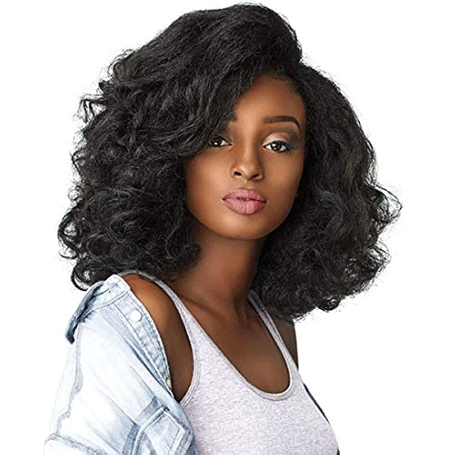 Curls Kinks & CO All Curl Types From 3B-4C Instant Weave 1/2 Half Wig - IW BOSS LADY (1B [Off Black])