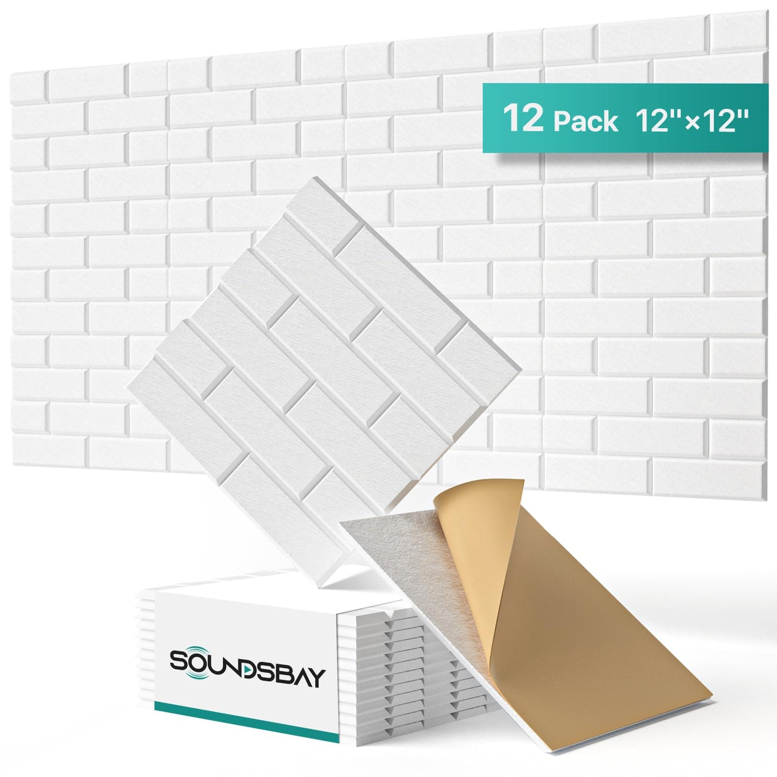 12 Pack Brick Wall Panels