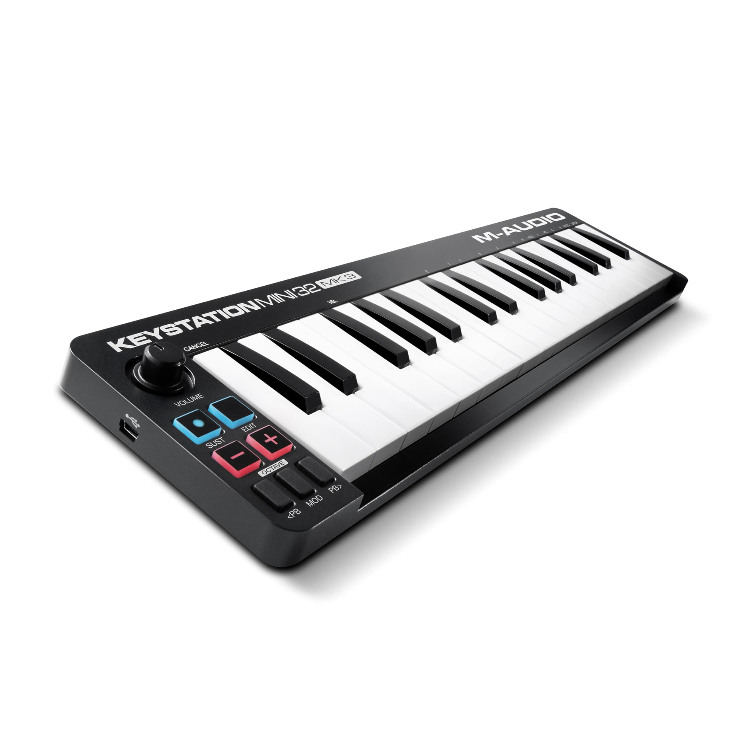 M-AUDIO Keystation Mini 32 MK3 USB MIDI Keyboard Controller with 32 Velocity Sensitive Mini Keys and Recording Software Included