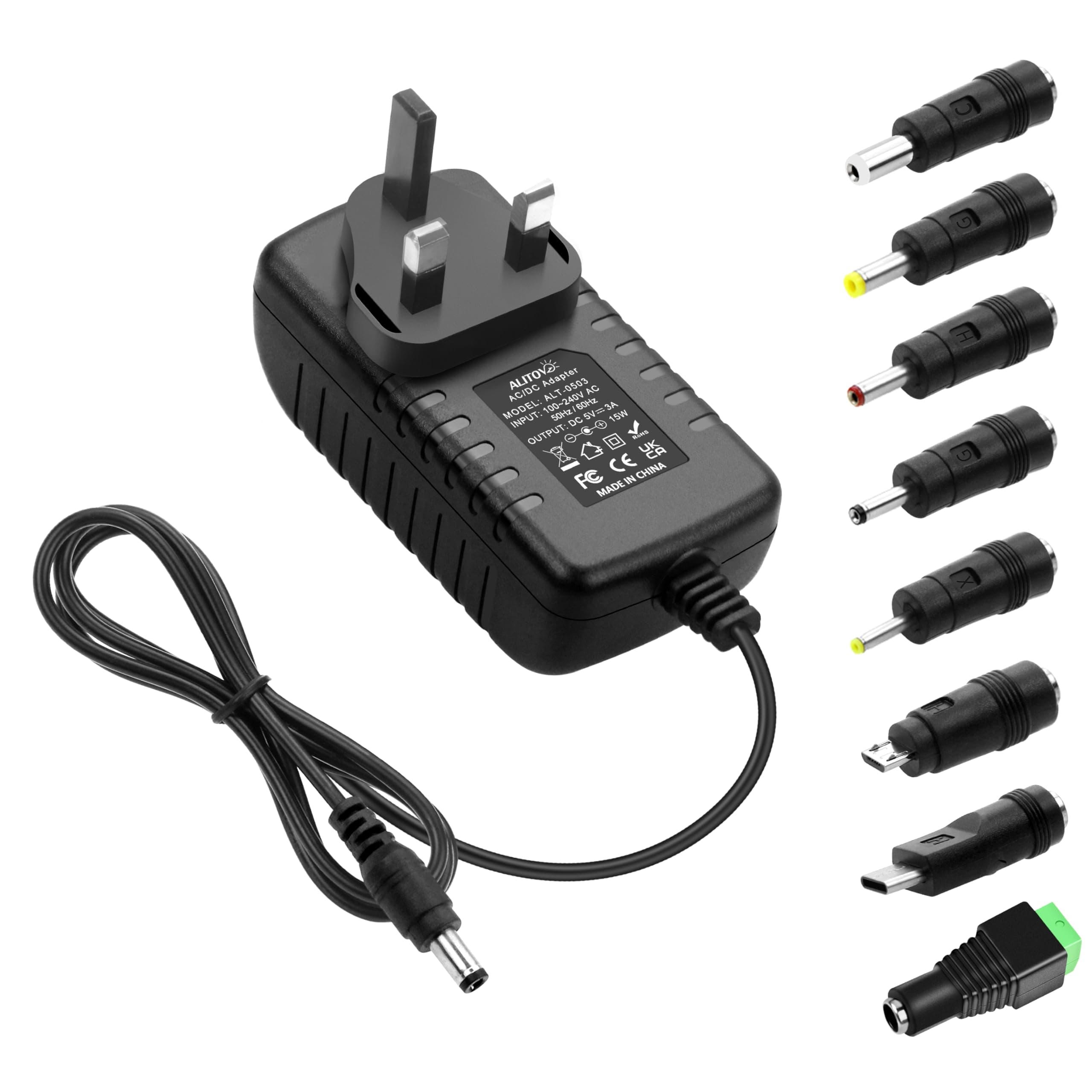 5V 3A 15W 8Tips Adapter