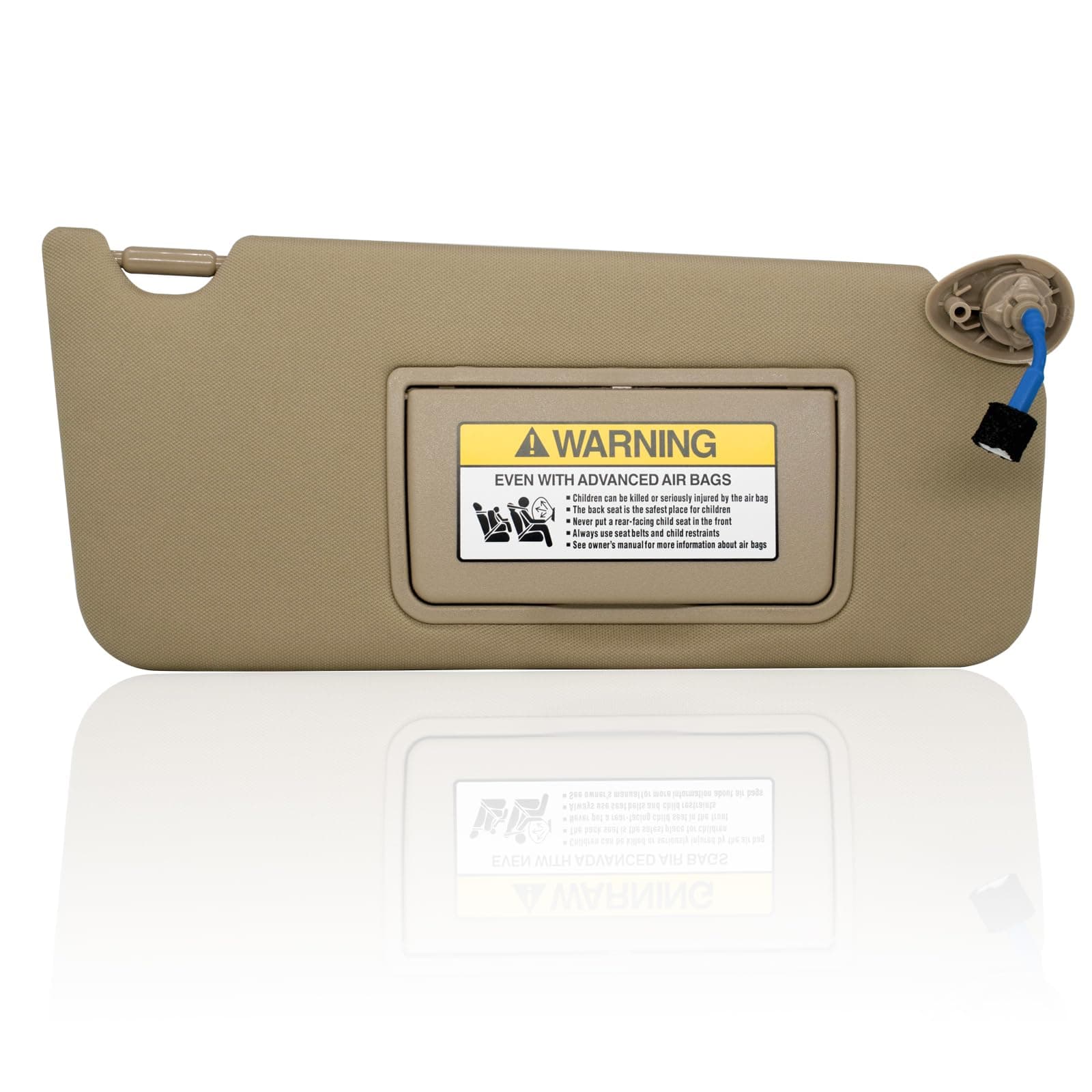 NHILES Passenger Right Sun Visor Compatible with Honda Accord 2008 2009 2010 2011 2012 2013 2014 2015 2016 2017 with Light Replaces # 83230TA0A91ZB (Beige)