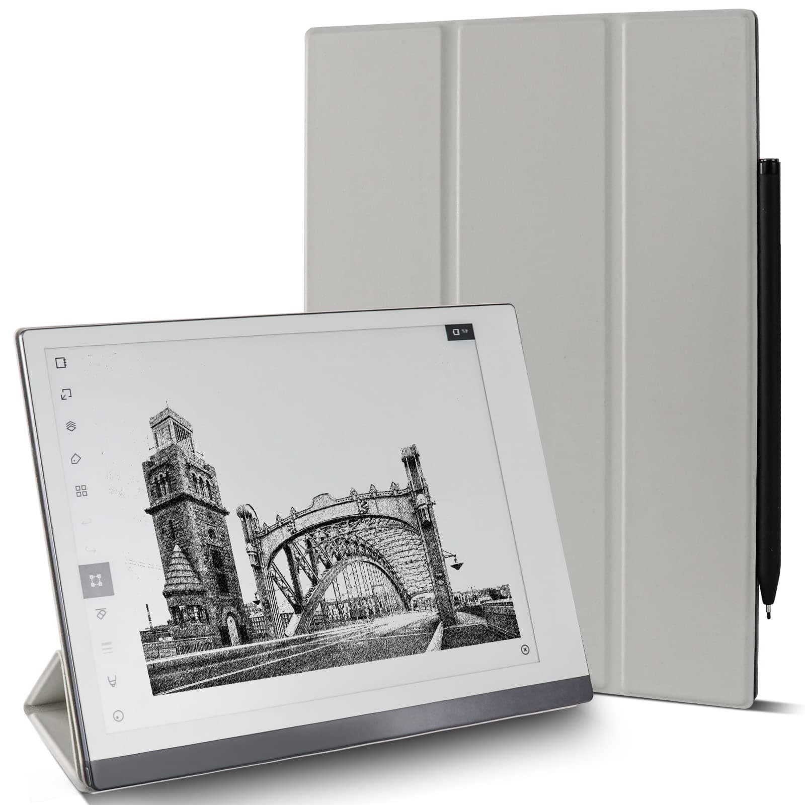 Case for Remarkable 2 Paper Tablet 10.3" 2020 Released, Book Folio Design with Bulit-in Magnet, PU Leather Lightweight Cover Only for Remarkable 2 Beige