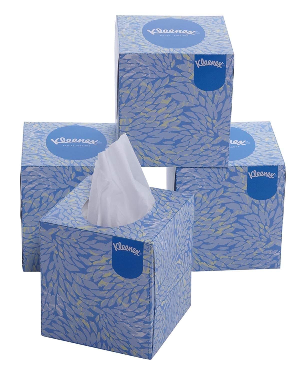 2 ply Facial Tissue Cube Box, 50 Pulls, Pack of 4 (Total 200 Sheets) (60040)
