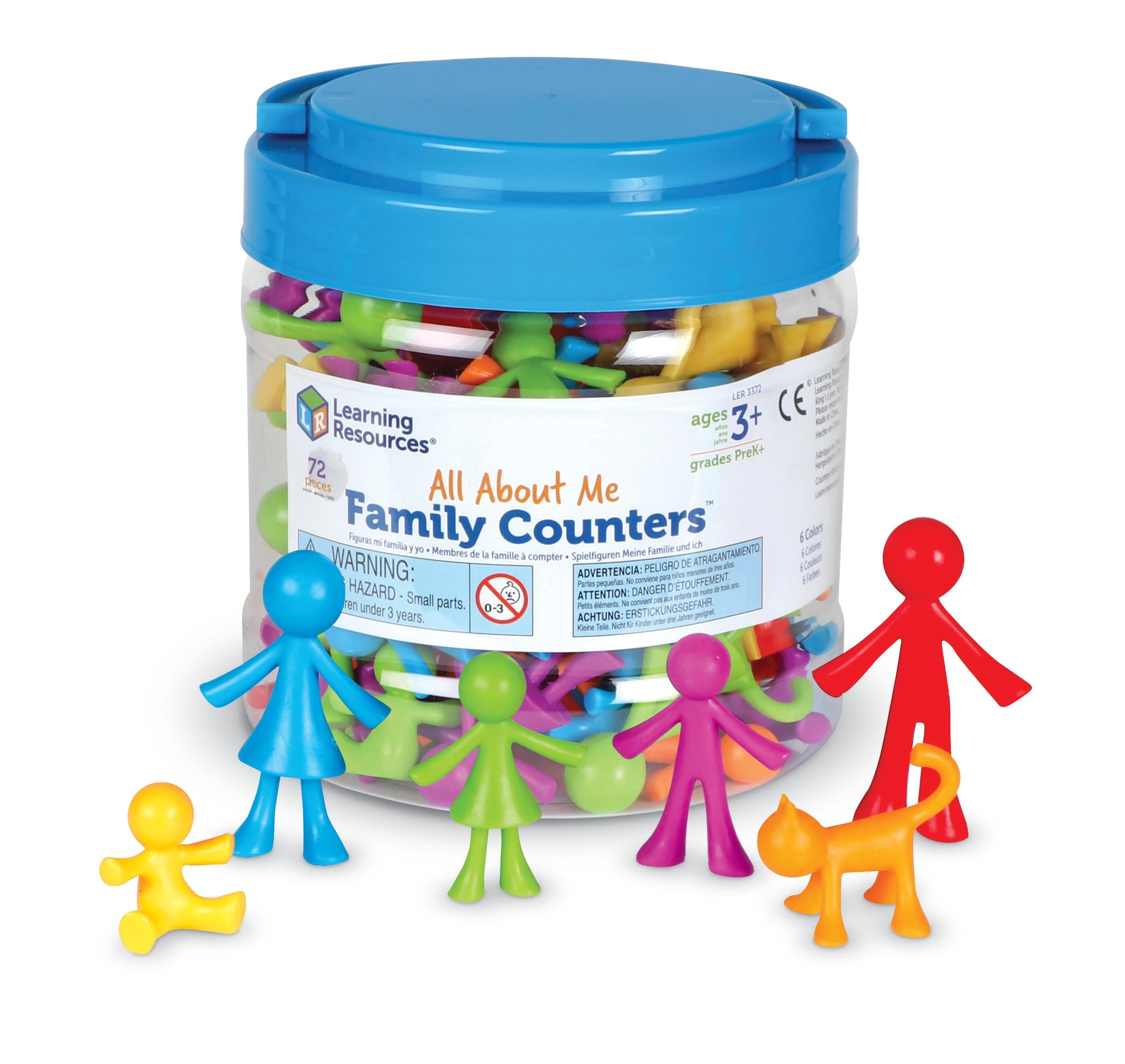 Learning Resources All About Me Family Counters, Ages 3+, Maths Sorting Toy, Colour Recognition, Counting Skills, Gifts for Kids