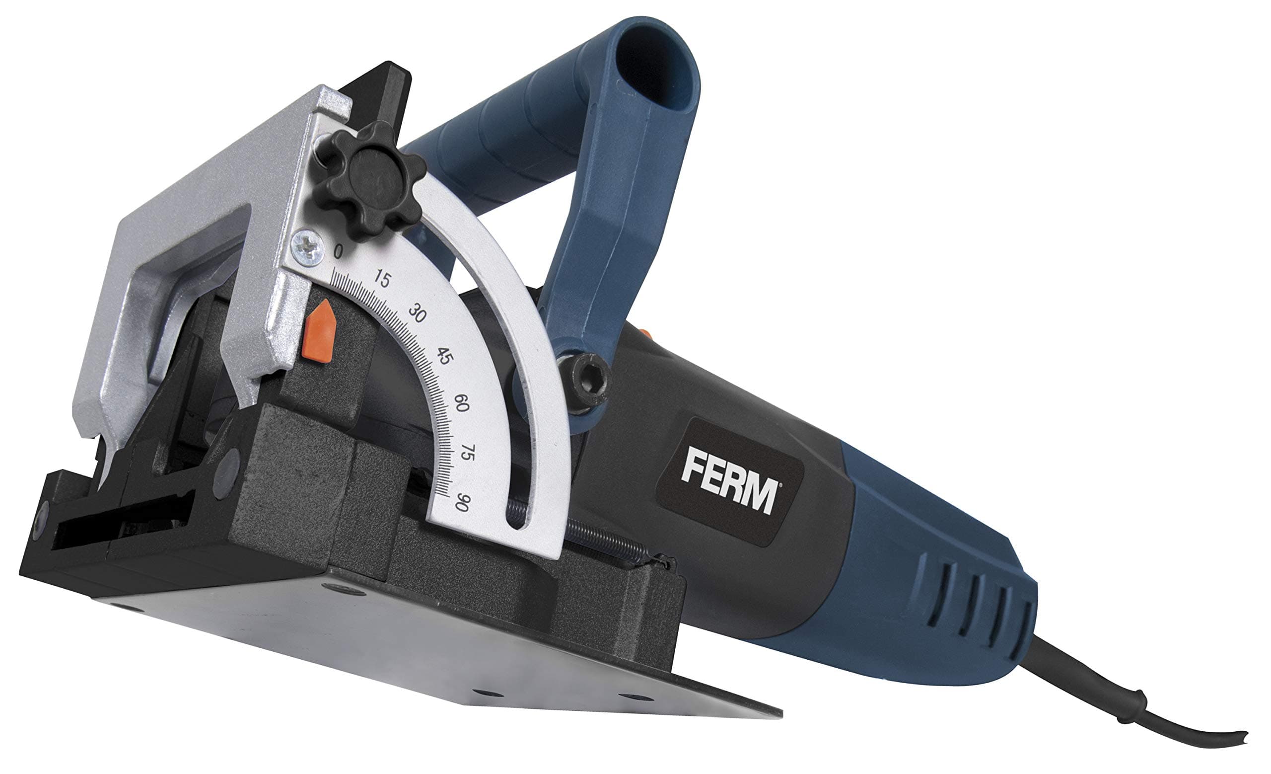 FERM Precision Biscuit Jointer - Complete Biscuit Jointer - 900W - Aluminium Base Plate - With 50 Pcs. Joint Plates (size 20), Saw Blade, Dust Collection Bag and a Robust Storage Case