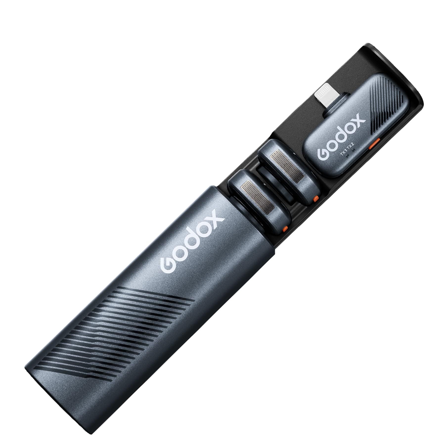 GODOXCube-SL kit2 2.4G Wireless Lavalier Microphone for iPhone 14/13/12,Lightning Mini Lapel Microphone Wireless,Hi-Fi Audio,1000FT Range,Noise Cancellation,30H Battery for Streaming Video Recording