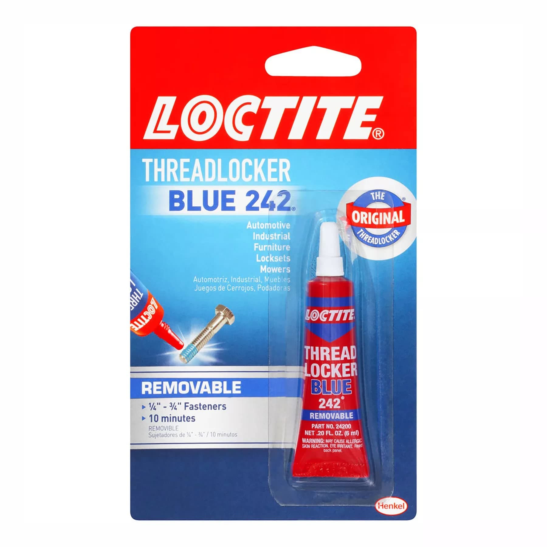 Thread Locking Adhesive, Blue, 209728