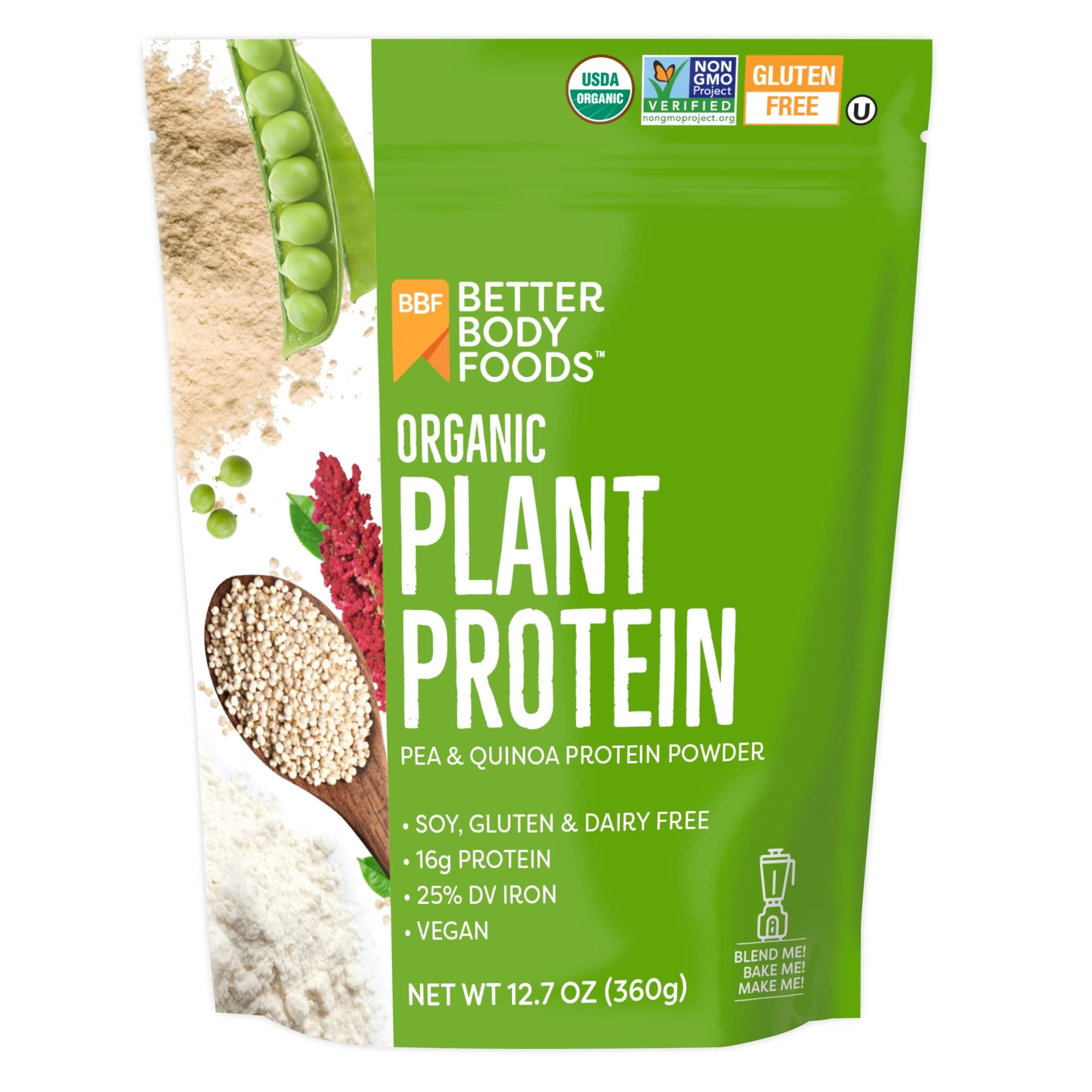 Betterbody Foods Organic Plant Protein Powder, 12.7 Oz.