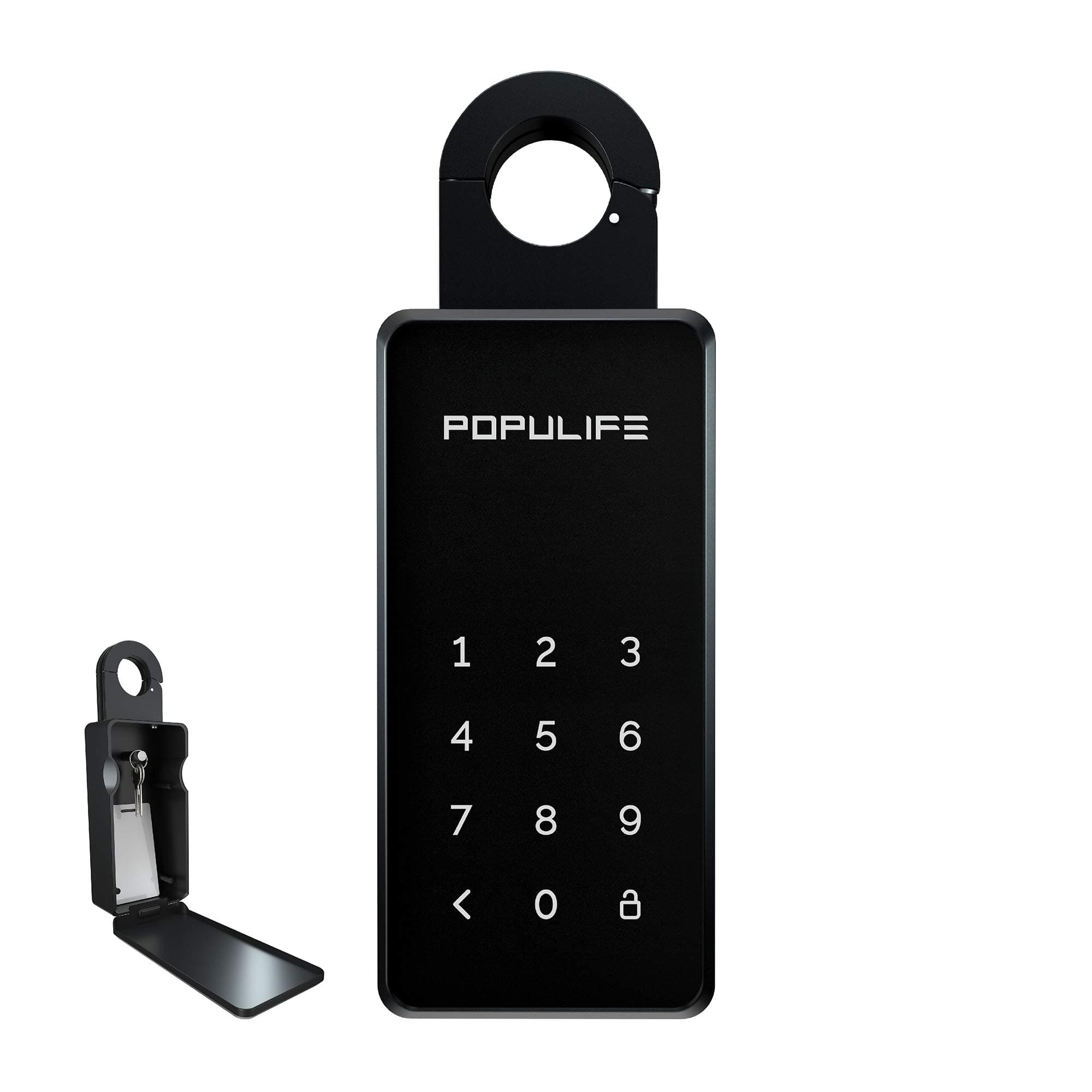 Populife Keybox，IP65 Bluetooth Smart Key Lock Box Replaceable Password for Home, Hotel, School, Office