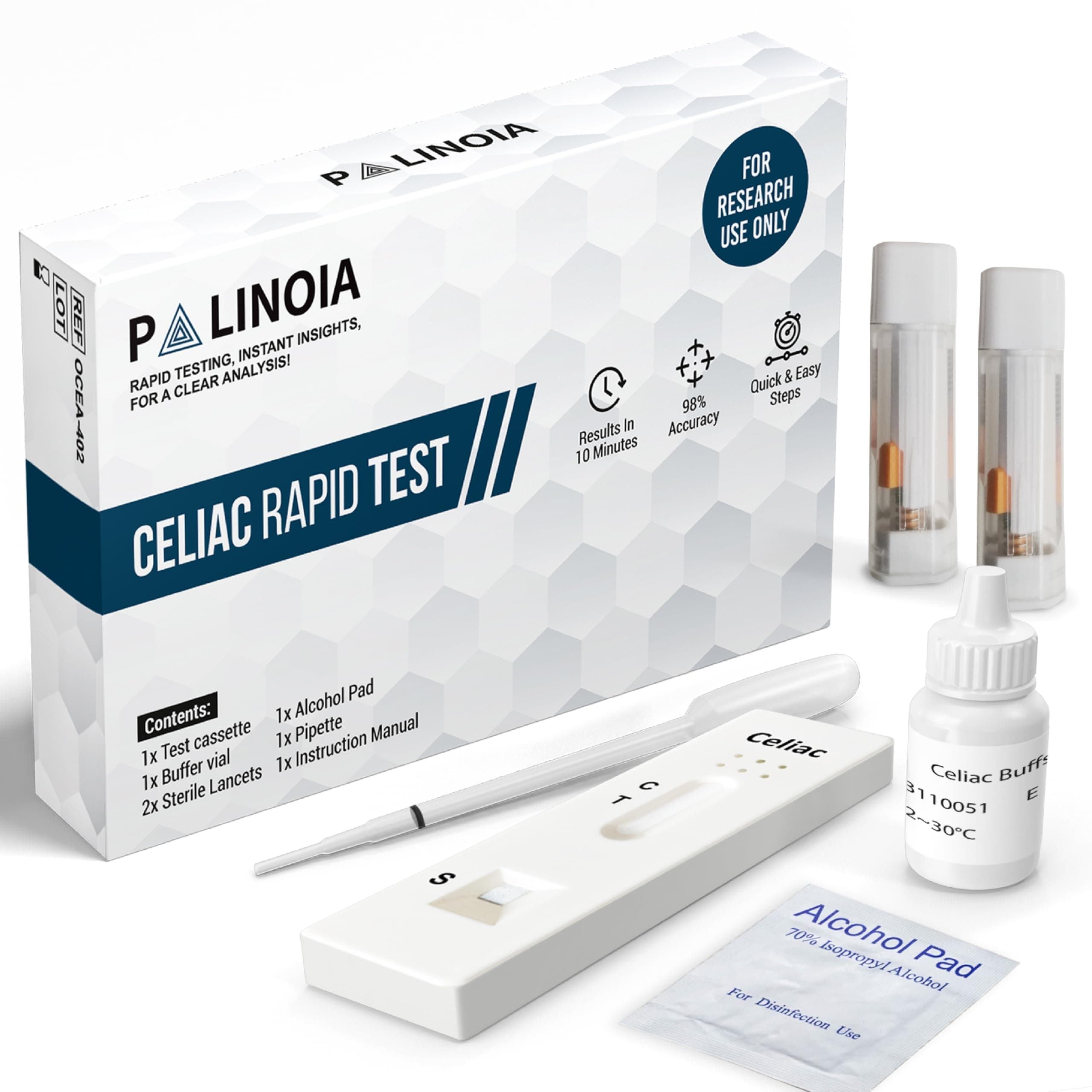 Rapid & Accurate Gluten Sensitivity Test Kit for Coeliac Disease - Allergy Detection (RUO)