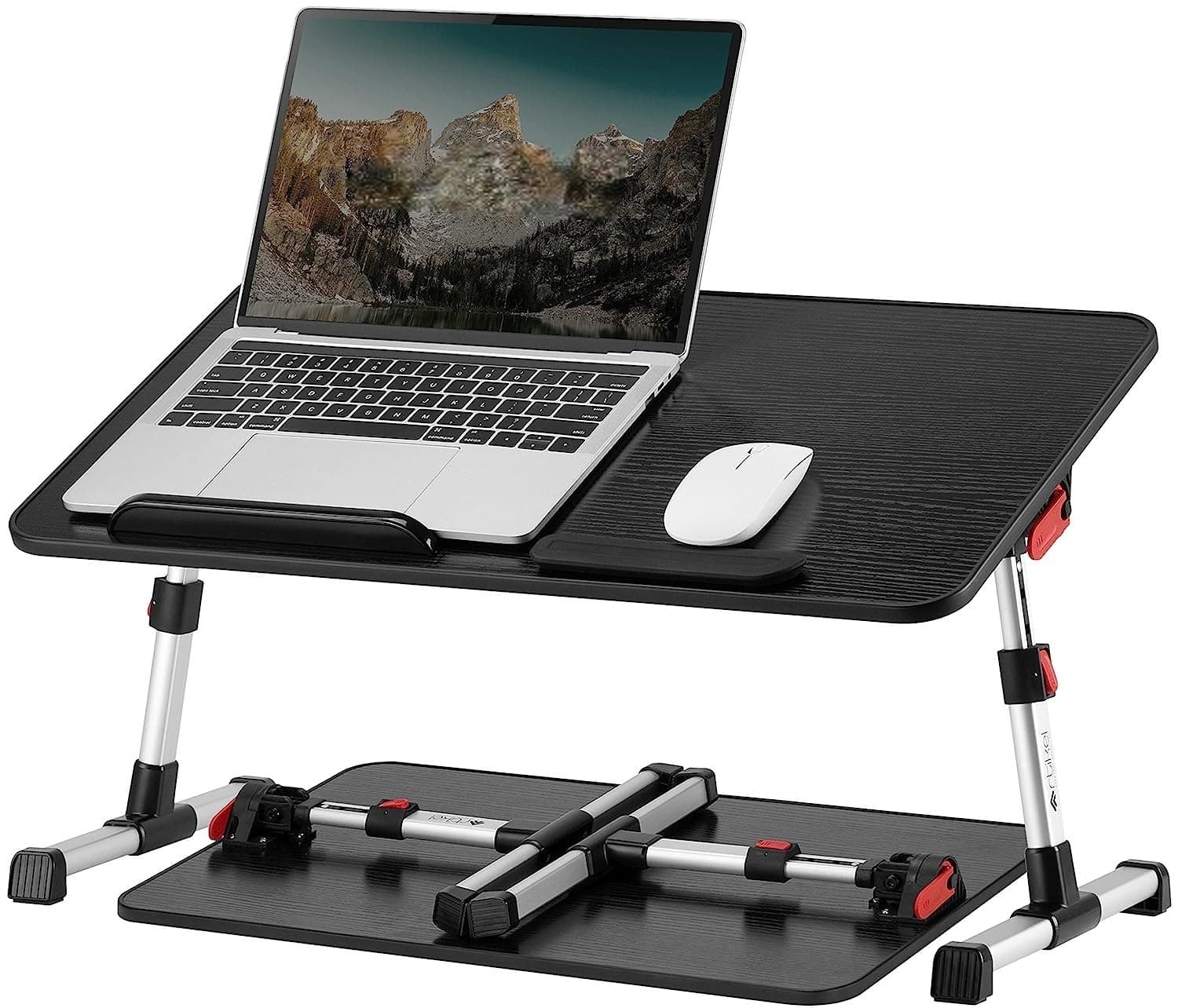 Artikel XL Uni-Pro Laptop Table| Study Table | Bed Table| Height & Tilt Adjustable | Left & Right Hand Mouse Compatible | Foldable and Portable | Non-Slip Legs | Carbon Black