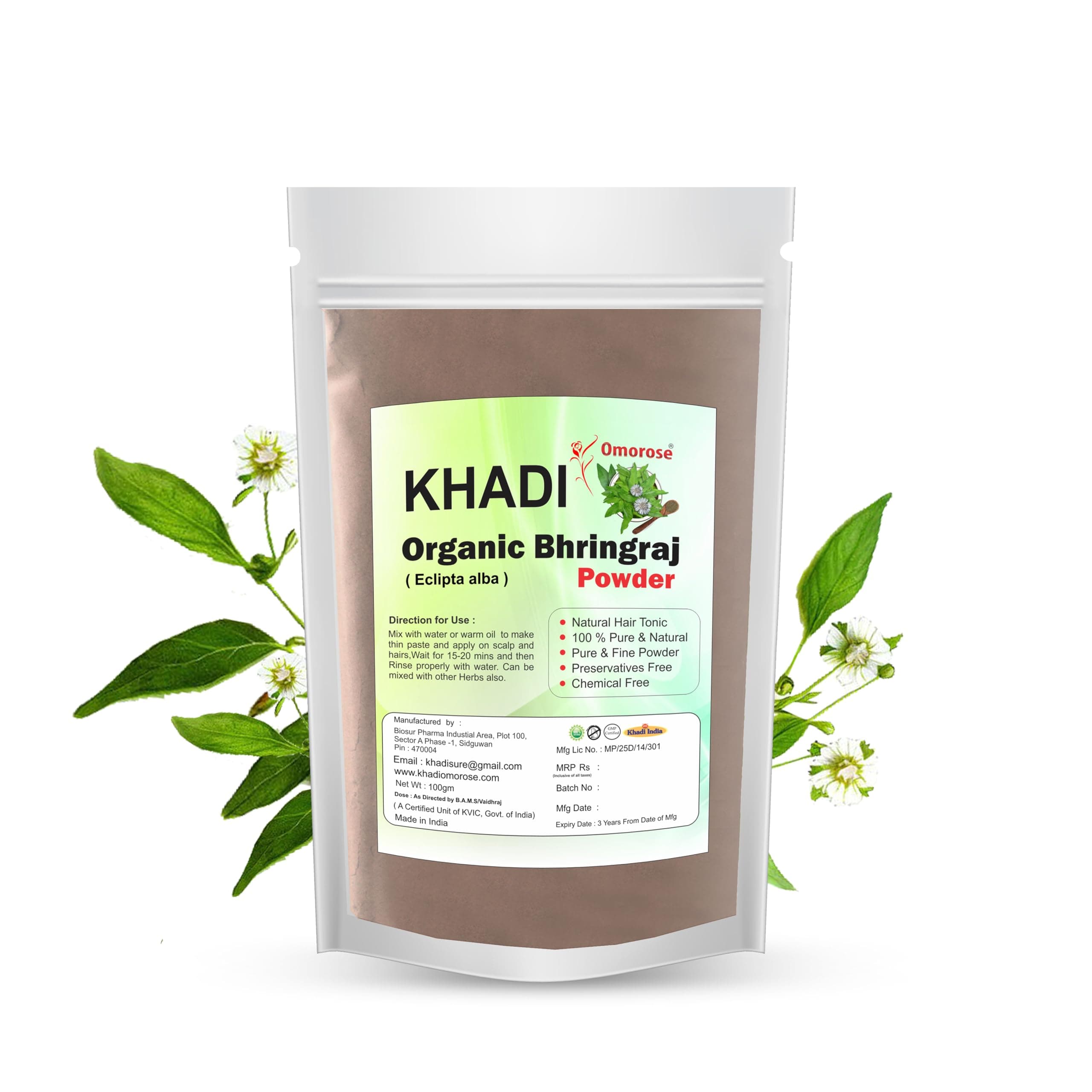 KHADI Omorose Bhringraj Powder (100g)