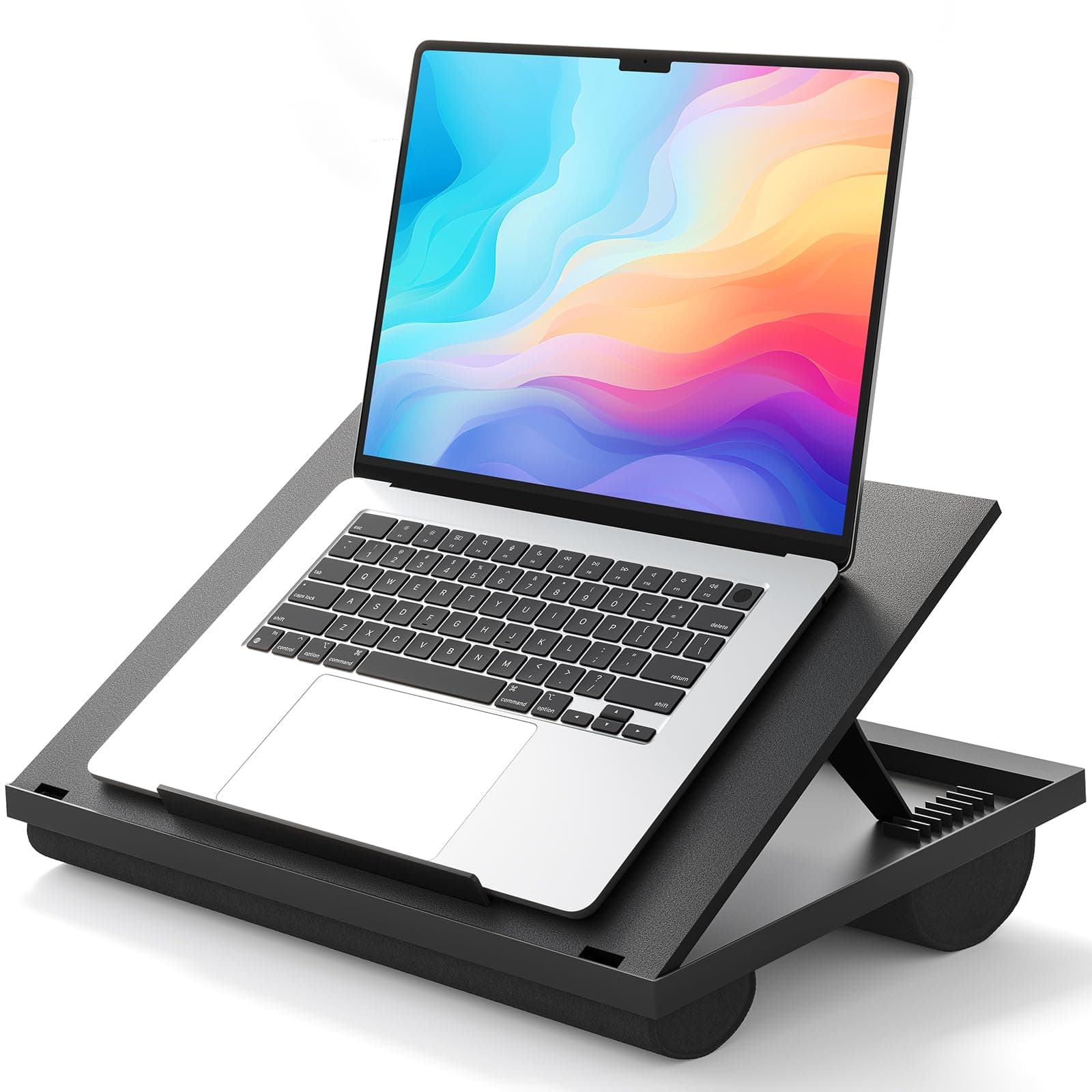 HUANUO Adjustable Lap Desk - with 8 Adjustable Angles & Dual Cushions Laptop Stand for Car Laptop Desk, Work Table, Lap Writing Board & Drawing Desk on Sofa or Bed