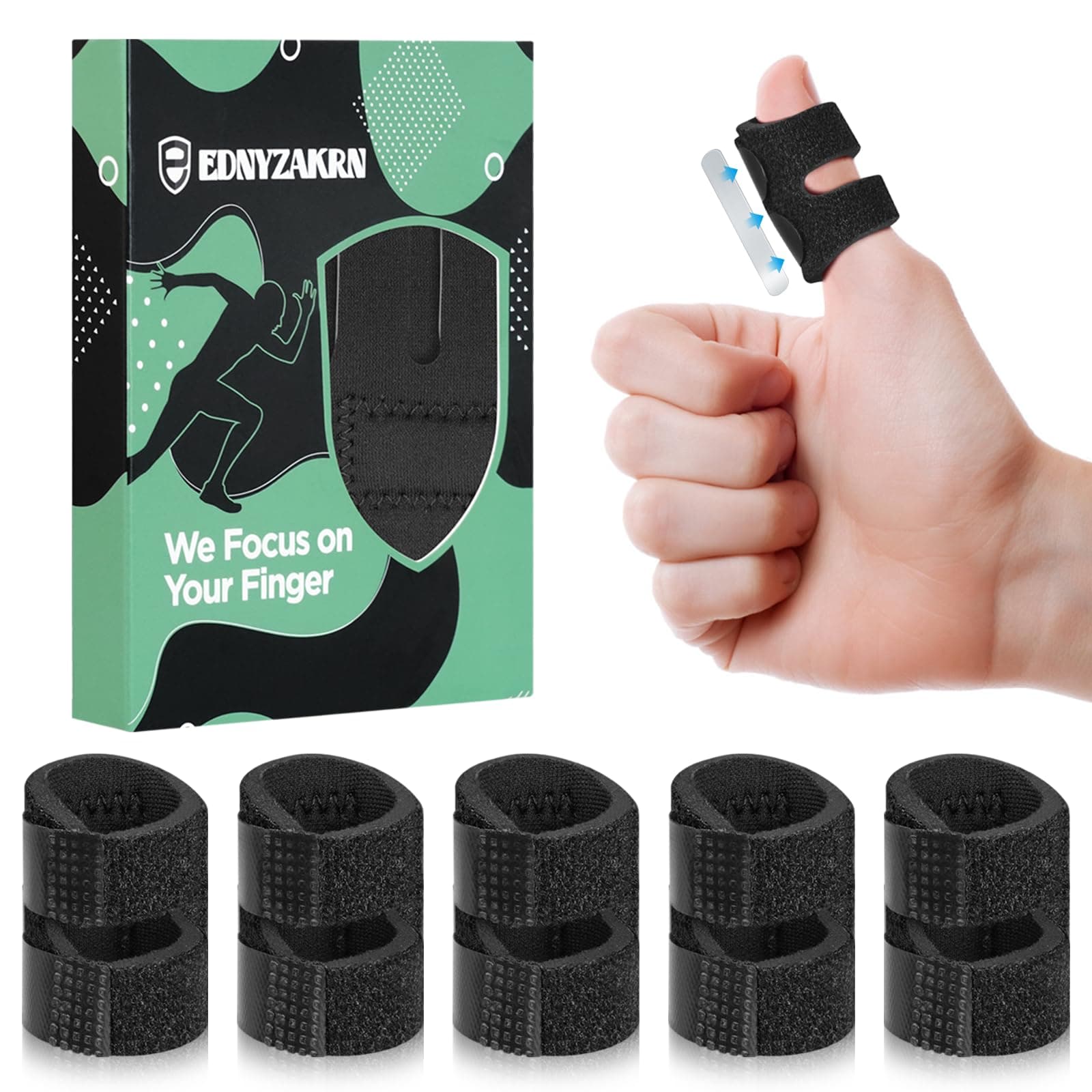 5Pcs Thumb Splints, Small Finger Brace for Trigger Finger - Broken - Arthritis - Straightening for Index - Middle - Ring - Pinky