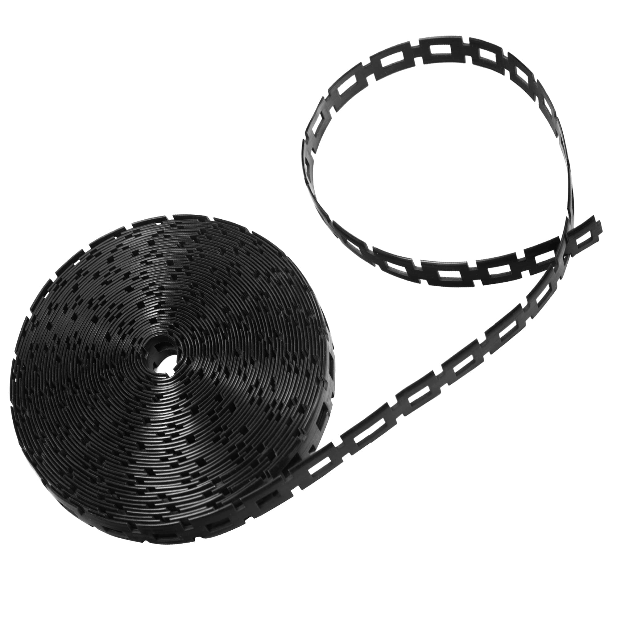 codree 50 FT Plastic Chain Lock Tree Tie, 1/2 Inch Wide Adjustable Tree Support Straps for Staking, Flexible Reusable Cable Plant Trees Ties for Leaning Tree Garden Accessories