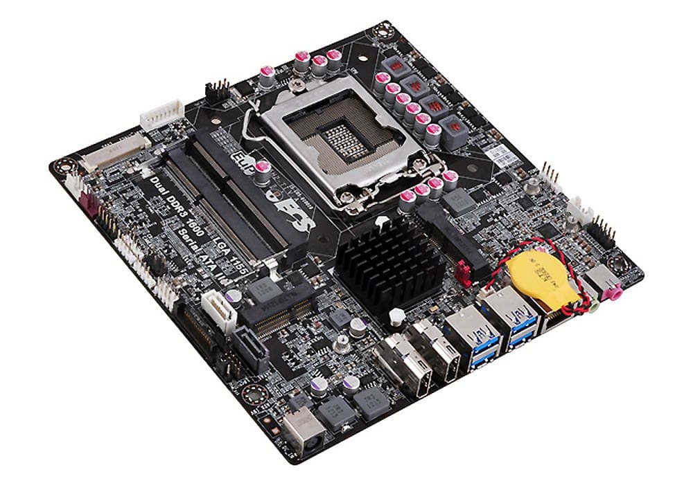 ECS Elitegroup Socket LGA 1155 Thin Mini ITX DDR3 1600 Intel Motherboard B75H2-TI (1.0A)