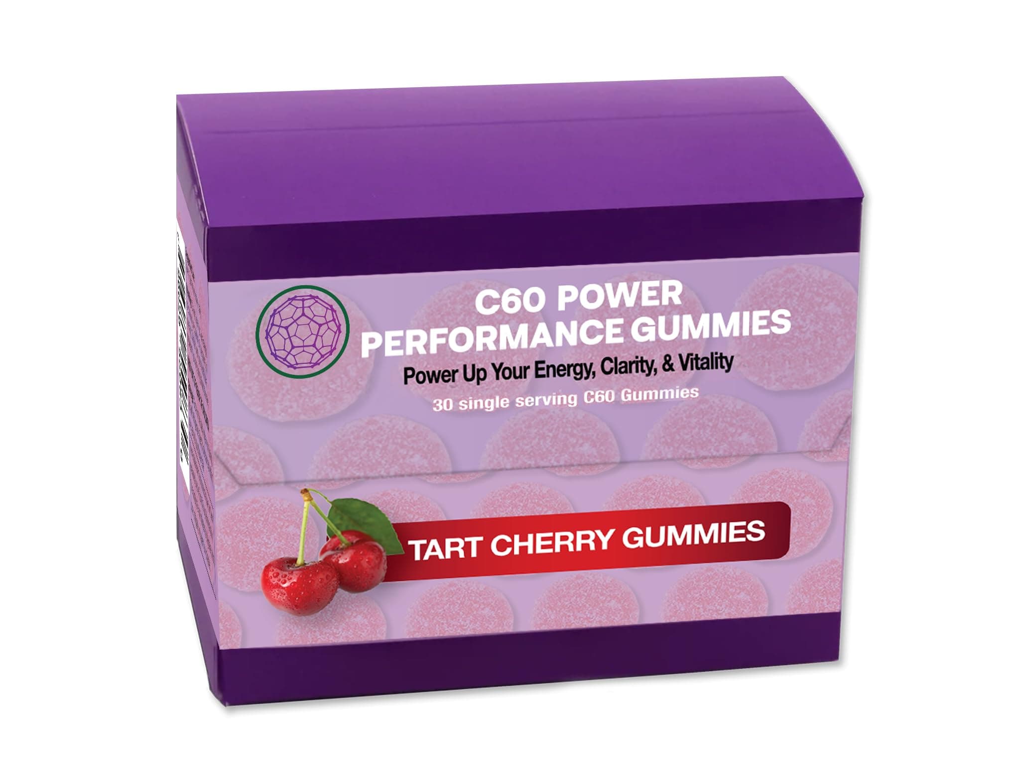 C60 Power C60 Gummies - Natural Wellness & Antioxidant Support for Men & Women, 99.99% Pure Sublimated Carbon Fullerenes, Promotes Energy, Mental Clarity, & Stamina - 30 Count