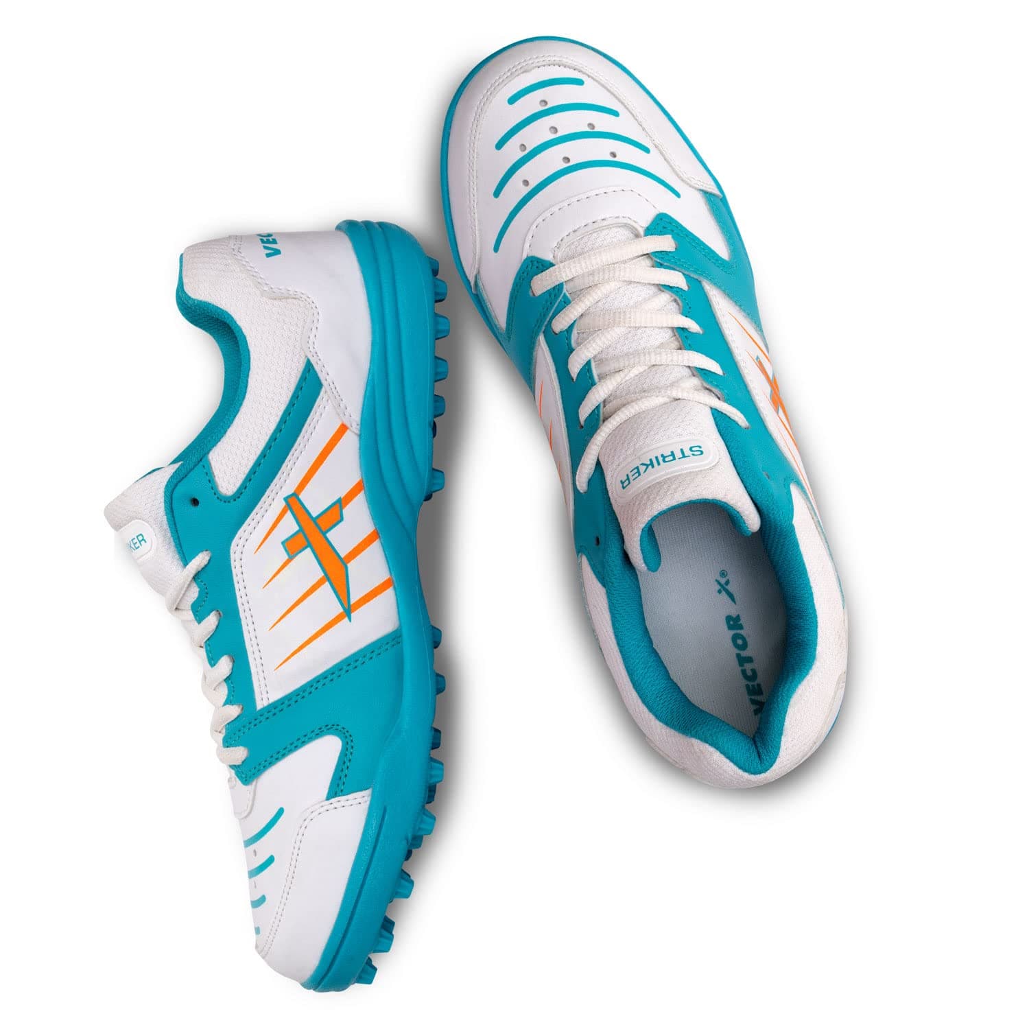 Striker Cricket Shoes for Men & Boys Synthetic Leather Upper PVC Sole Studs Lace up Closure Lightweight & Durable Sports Shoe Ideal for Turf, Ground & Hard Surfaces