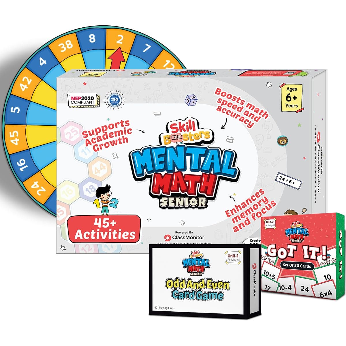- ClassMonitor Senior Mental Math Kit for Ages 6+ | Challenging Math Activities for Kids | 180+ Activities| Boosts Numeracy and Logical Thinking | Developed by Expert Educators and Mathematicians