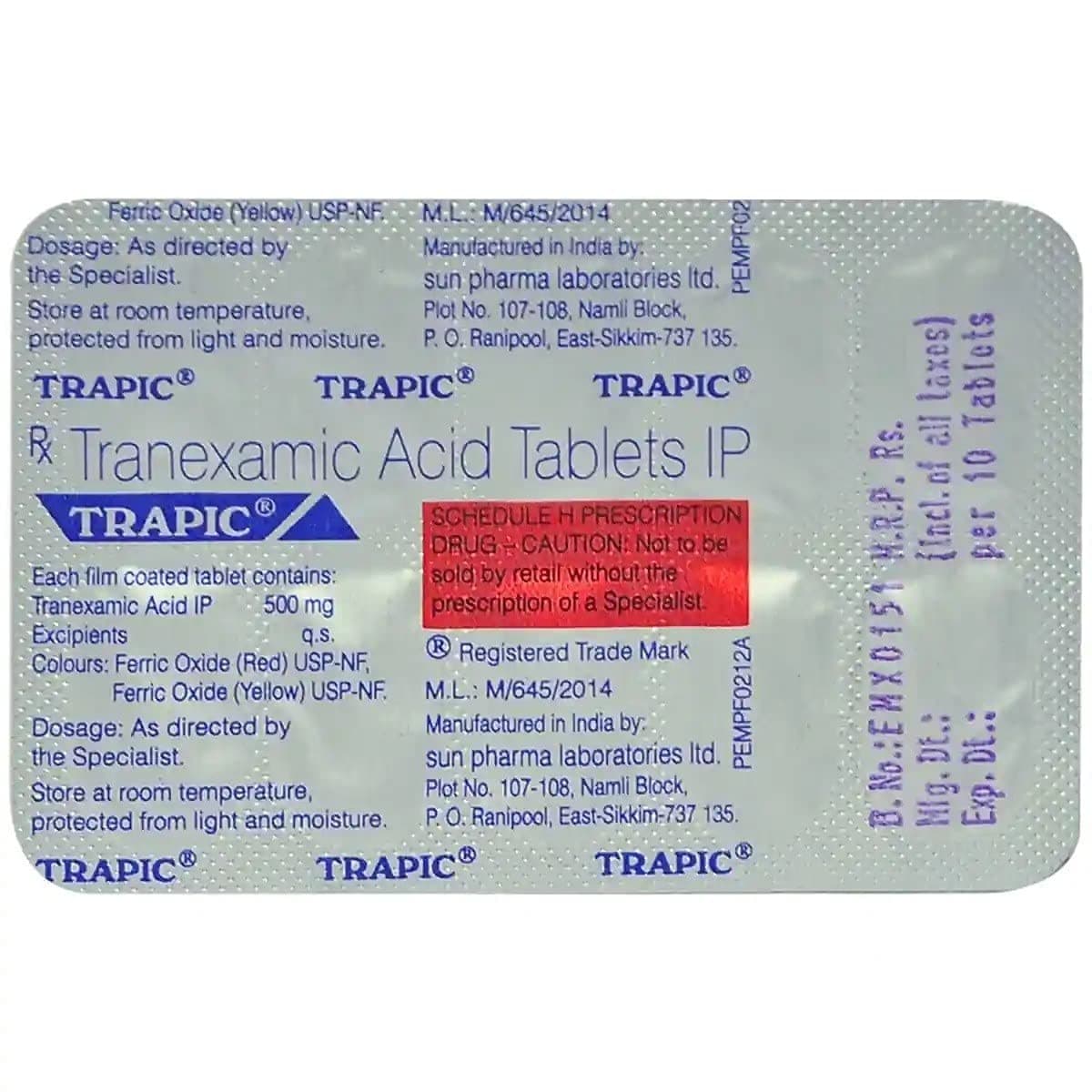 Trapic - Strip of 10 Tablets