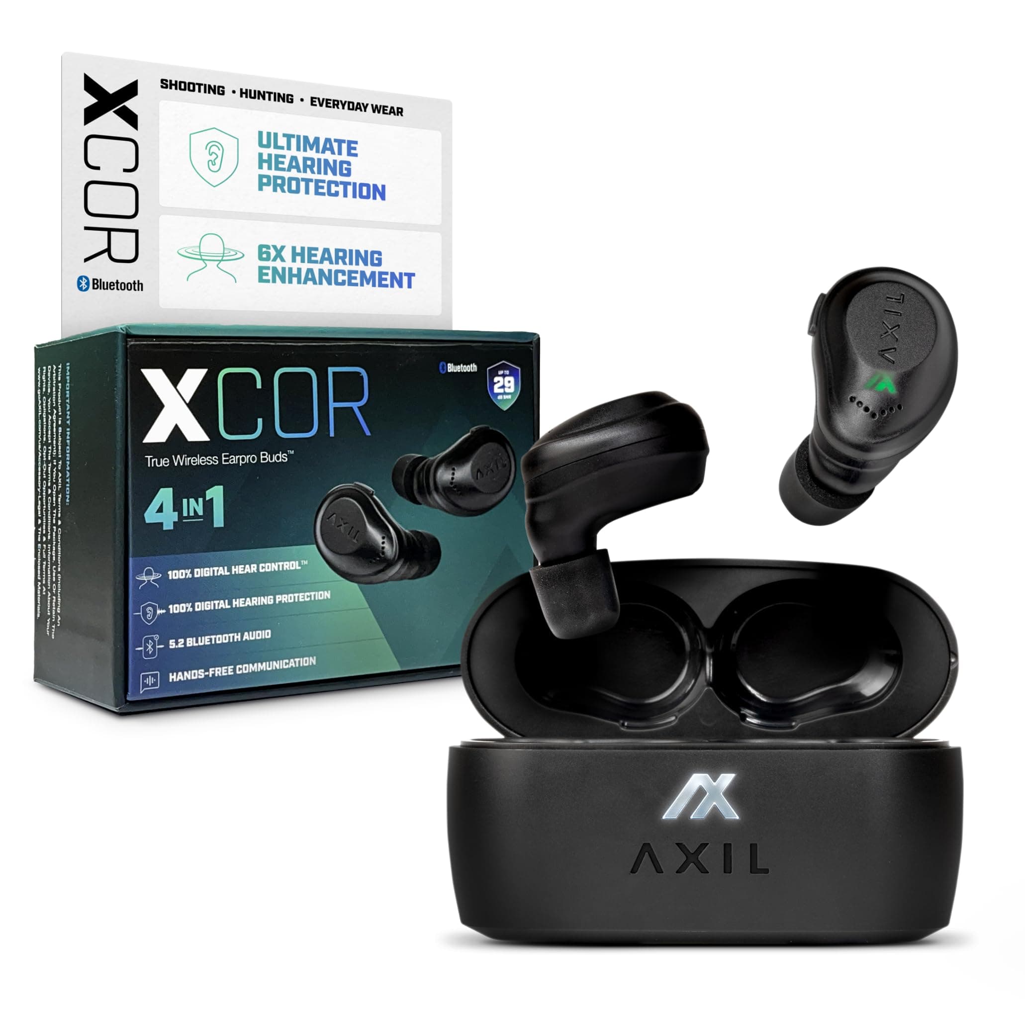XCOR PRO Wireless Earbuds Bluetooth — HearPRO Buds with Touch Control — Bluetooth Enhancement — Hearing Protection — Dust & Water Resistant — Wind Resistant True Wireless Earbuds.